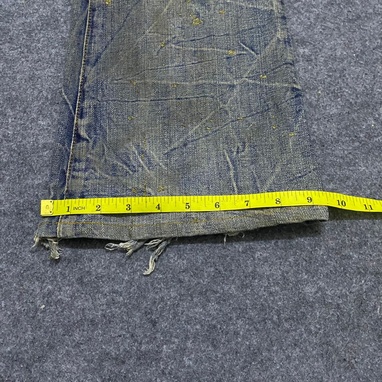Japanese Brand 💥Flare💥Vintage Agate Label Punk Distressed Denim Size 32" / US 10 / IT 46 - 8 Thumbnail