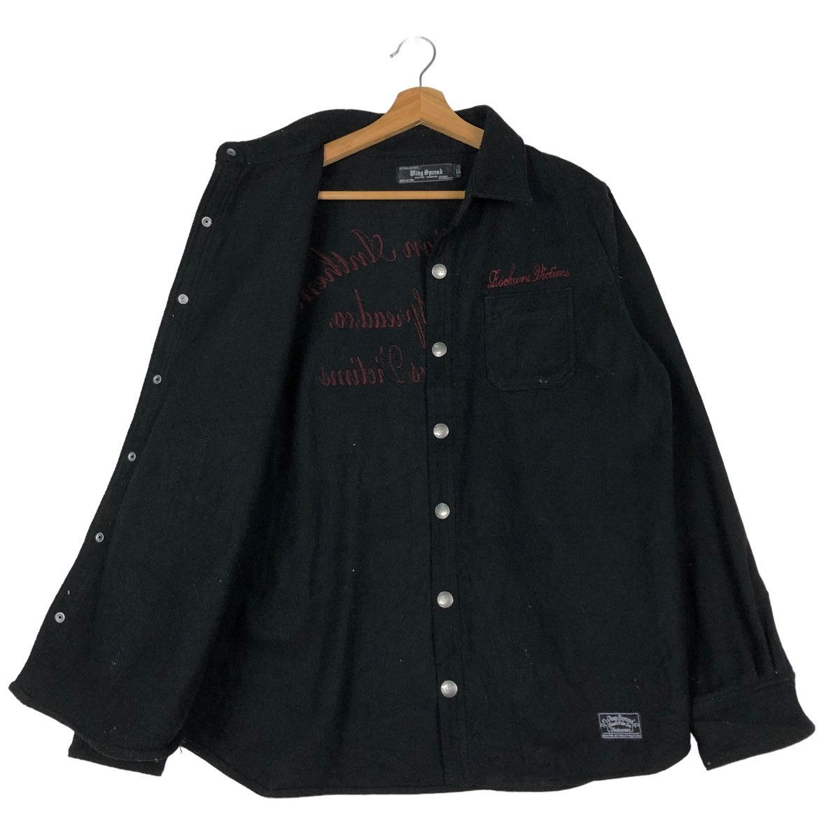 Japanese Brand 🔥BIKER WOOL JACKET PUNK DESIGN WING SPREAD MOTORCYCLE Size US L / EU 52-54 / 3 - 11 Thumbnail