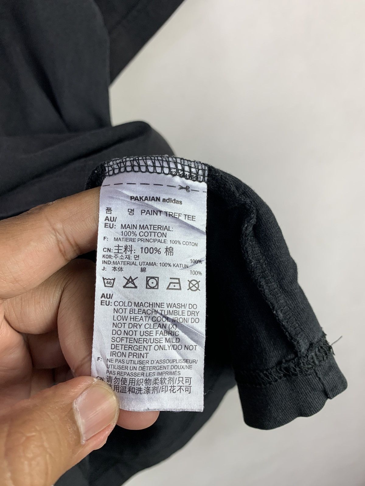 Adidas Offer! Adidas Big Logo Faded Black Tee Size US S / EU 44-46 / 1 - 8 Thumbnail