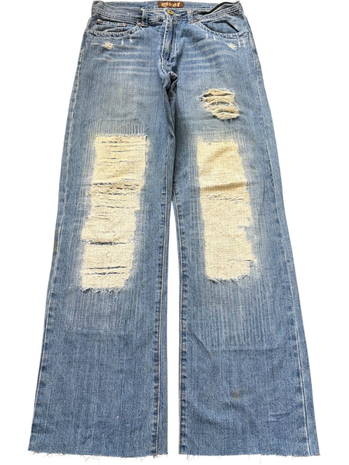Kapital Vintage Japanese Brand Sashiko Distressed Loose Jeans Size 30" / US 8 / IT 44 - 1 Thumbnail