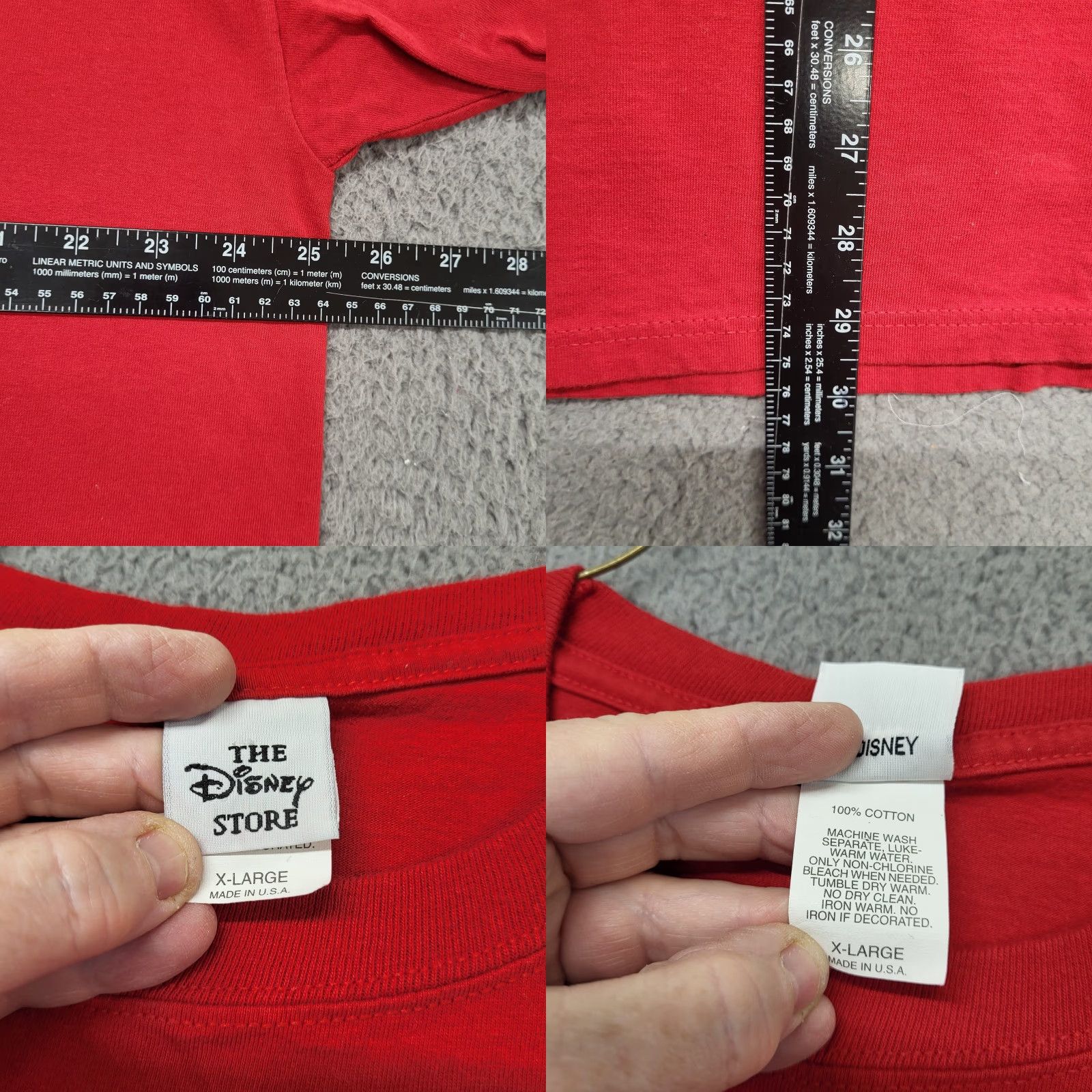 Disney VTG Donald Duck T-Shirt Mens XL Red Disney Store Box Logo Animated 90s Vintage Shirt Size US XL / EU 56 / 4 - 8 Thumbnail