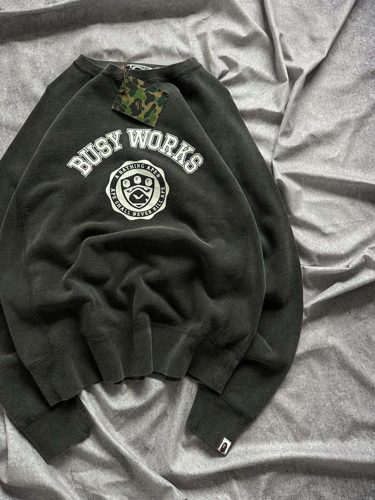 Bape Bape Busy Works Washed Sweatshirt Size US M / EU 48-50 / 2 - 2 Thumbnail