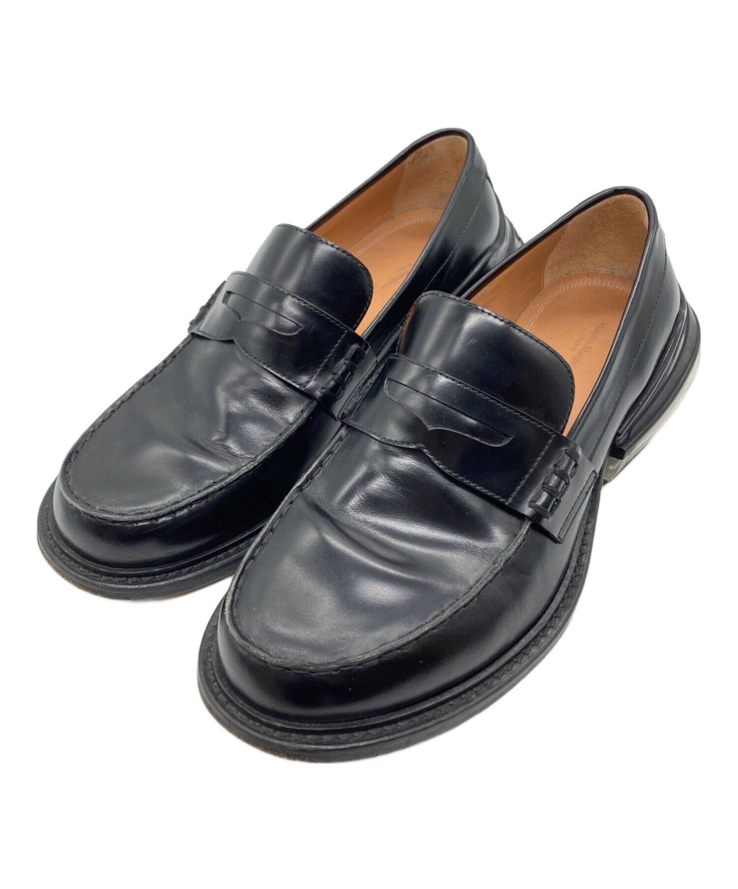 靴 20SS Maison Margiela Airbag Heel Loafer Maison Margiela Airbag Heel Leather Shoes in Black | Hypebeast