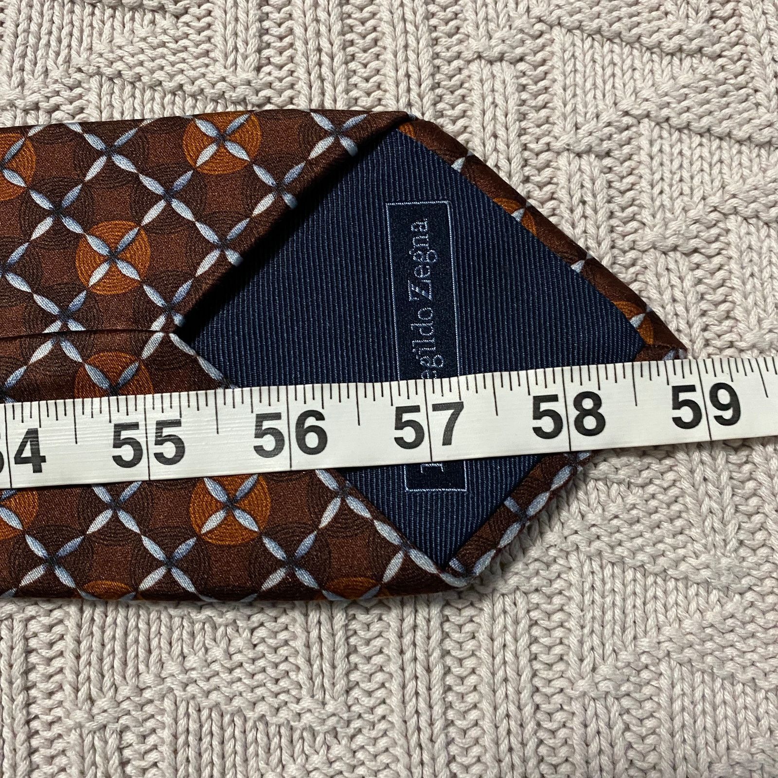 Ermenegildo Zegna Ermenegildo Zegna brown silk tie Size ONE SIZE - 4 Thumbnail