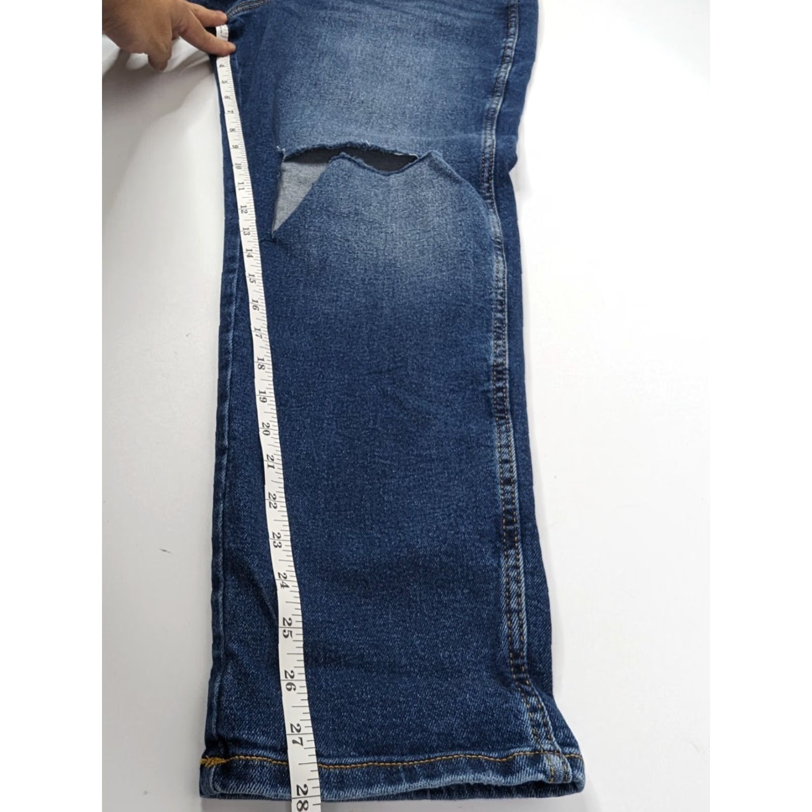 Vintage Arizona Jeans Mom Jeans Size 15 Highest Rise Blue Distressed Dark Denim NWT Size 36" / US 14 / IT 50 - 7 Thumbnail