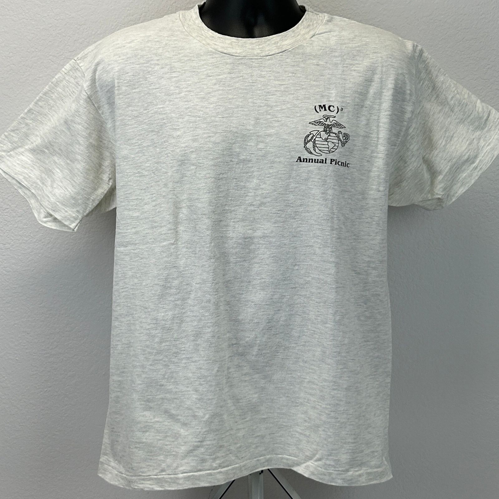 Hanes Vintage 90s USMC Marine Corps MC3 T Shirt Military L Large Size US L / EU 52-54 / 3 - 2 Thumbnail