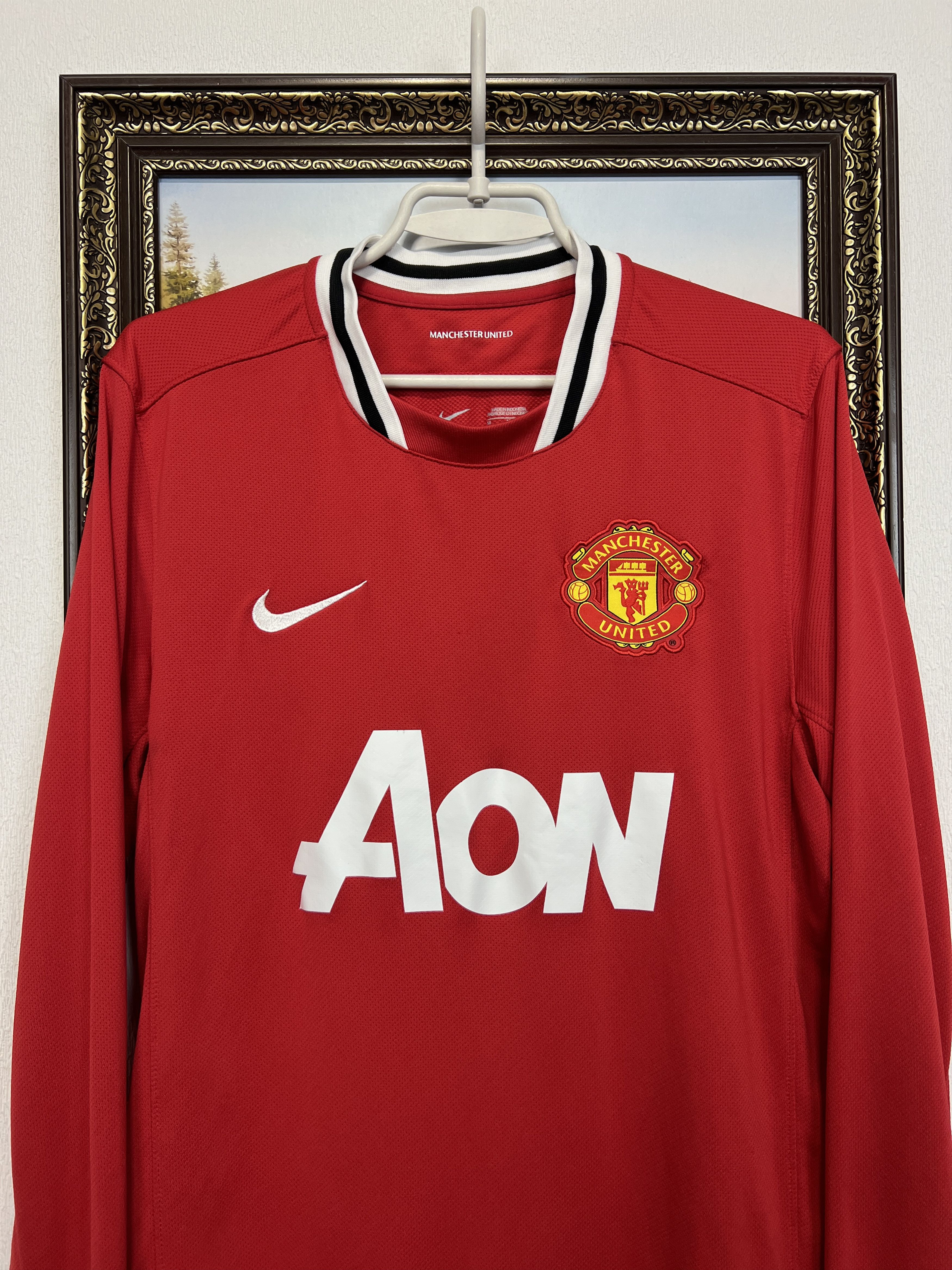 Nike Manchester United football shirt Soccer Long Sleeve Jersey Size US M / EU 48-50 / 2 - 2 Thumbnail
