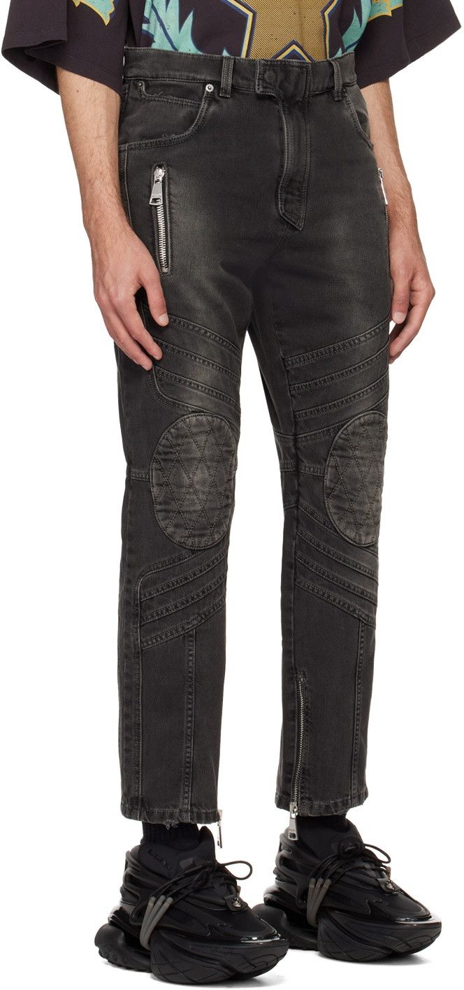 Balmain o1y0625 Denim Pant in Lead Size 34" / US 12 / IT 48 - 2 Thumbnail