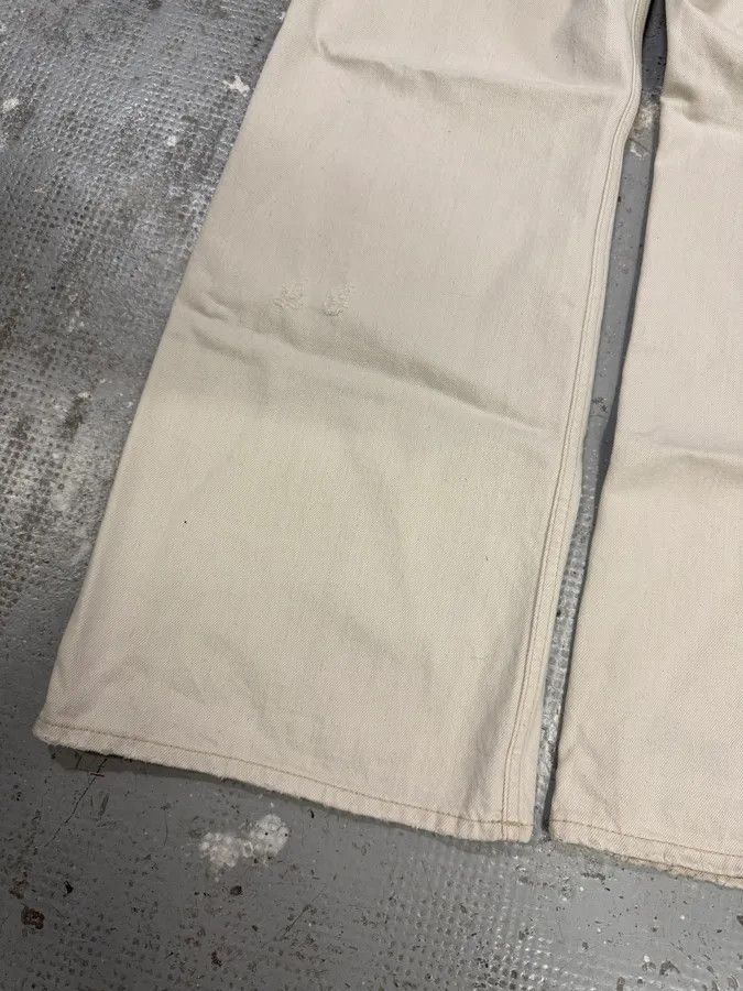 Acne Studios FW2022 Acne Studios White Destroyed Baggy White Denim Jeans Size US 39 - 11 Thumbnail