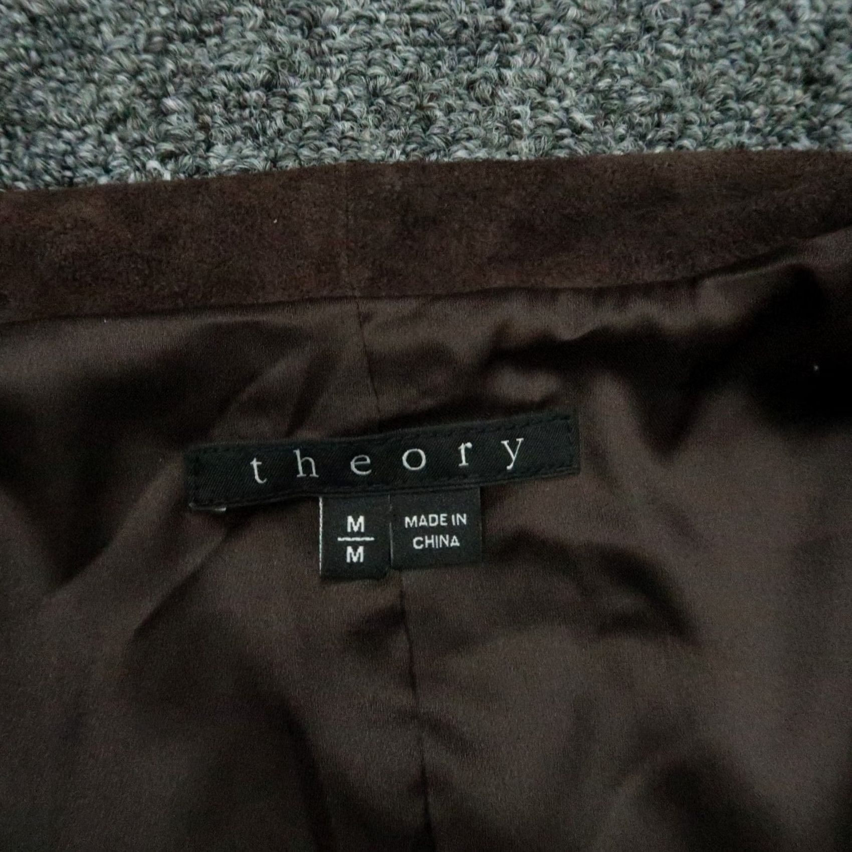 Theory Theory Jacket Womens Medium Brown Lamb Leather Lined Open Front Pockets Size M / US 6-8 / IT 42-44 - 3 Thumbnail