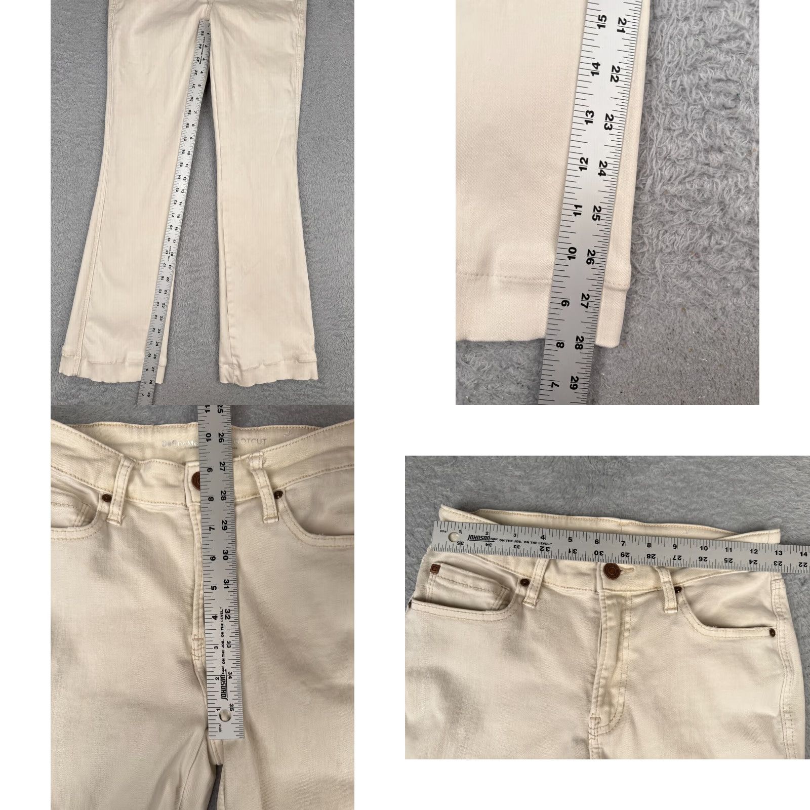 Vintage Chicos Jeans Women Bootcut 2 R Beige Denim 26x28 Mid Rise 26 28 Cotton Blend 5-Pocket Designer Cowboy Southwestern American Regular Size 26" / US 2 / IT 38 - 8 Thumbnail