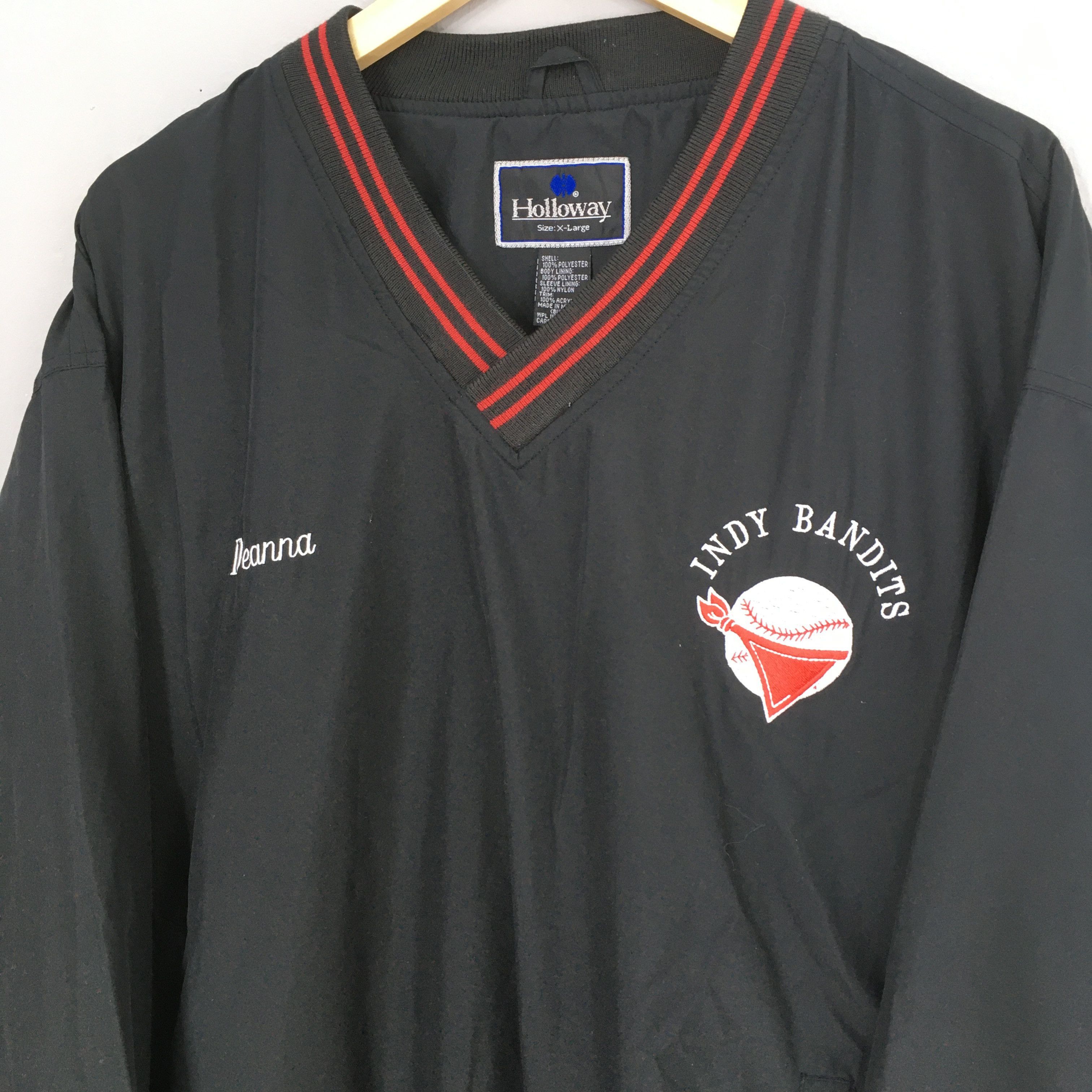 MLB Vintage Indiana Bandits Baseball MLB Pullover Jacket Size US XL / EU 56 / 4 - 4 Thumbnail