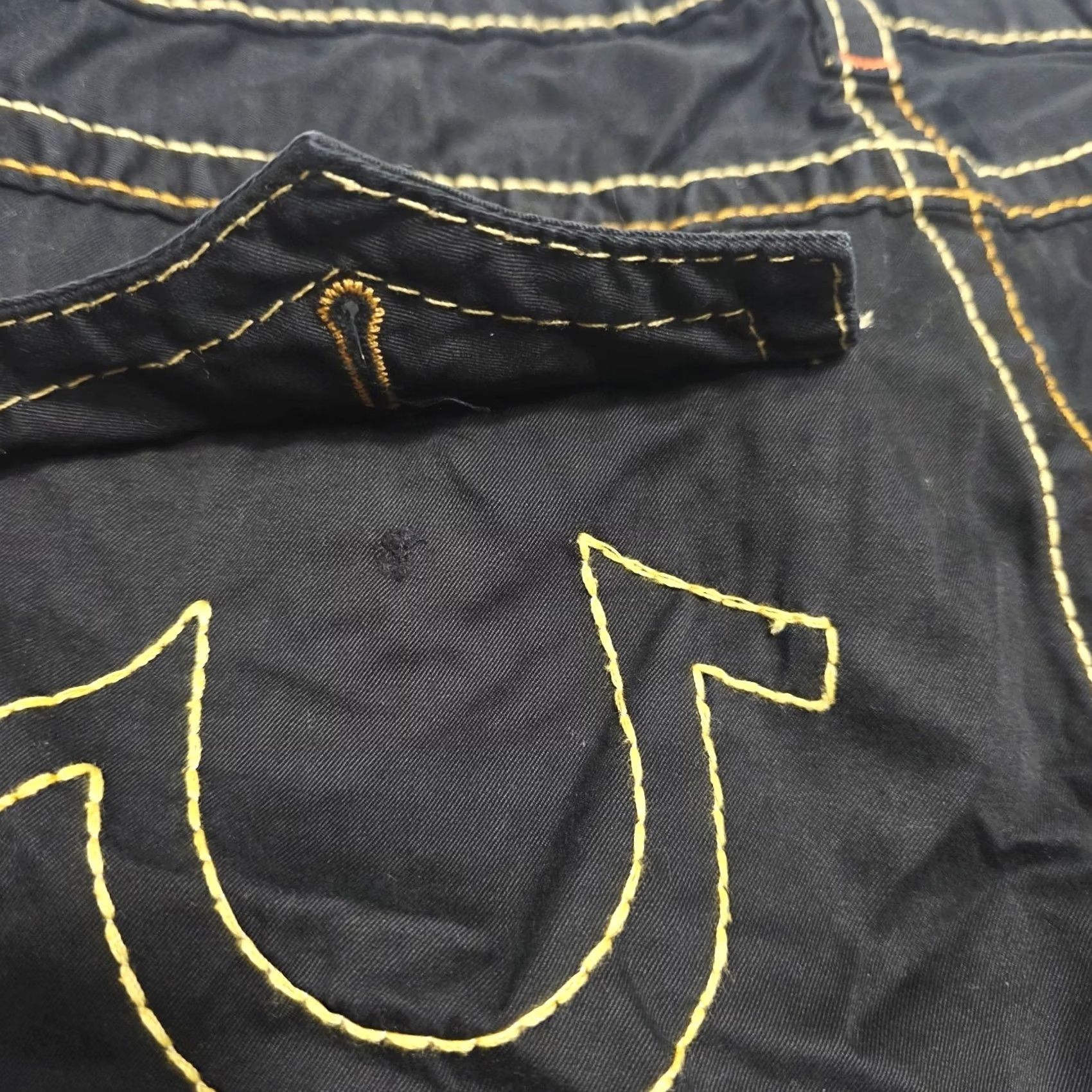 True Religion VINTAGE True Religion Joey Short Big T Women’s Size 27 Black Shorts Made USA 5-Pocket Design Button Logo Pockets Regular Waist 27in Y2k Size 27" / US 4 / IT 40 - 5 Thumbnail