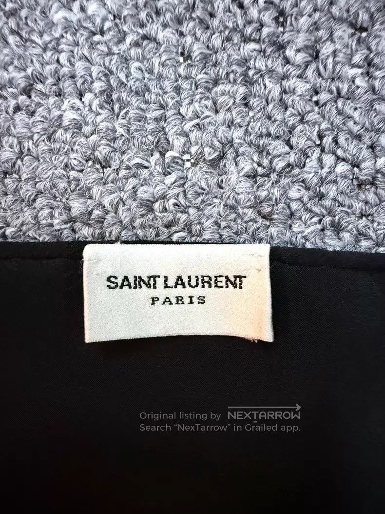 Saint Laurent Paris Saint Laurent Paris Black Mulberry Silk Bow Tie Scarf i Size ONE SIZE - 2 Thumbnail