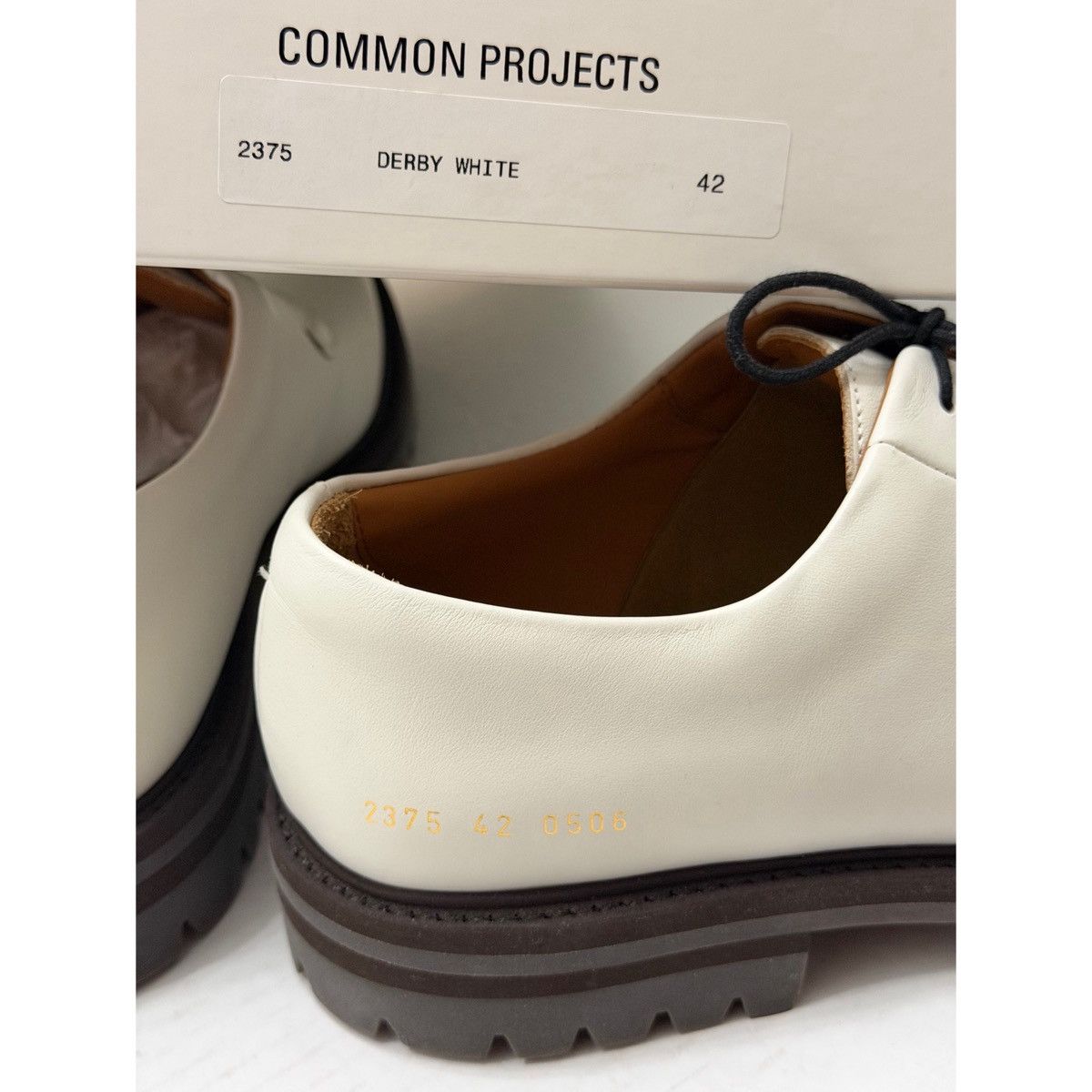 Common Projects COMMON PROJECTS WHITE DERBY SHOES Size US 9 / EU 42 - 21 Thumbnail