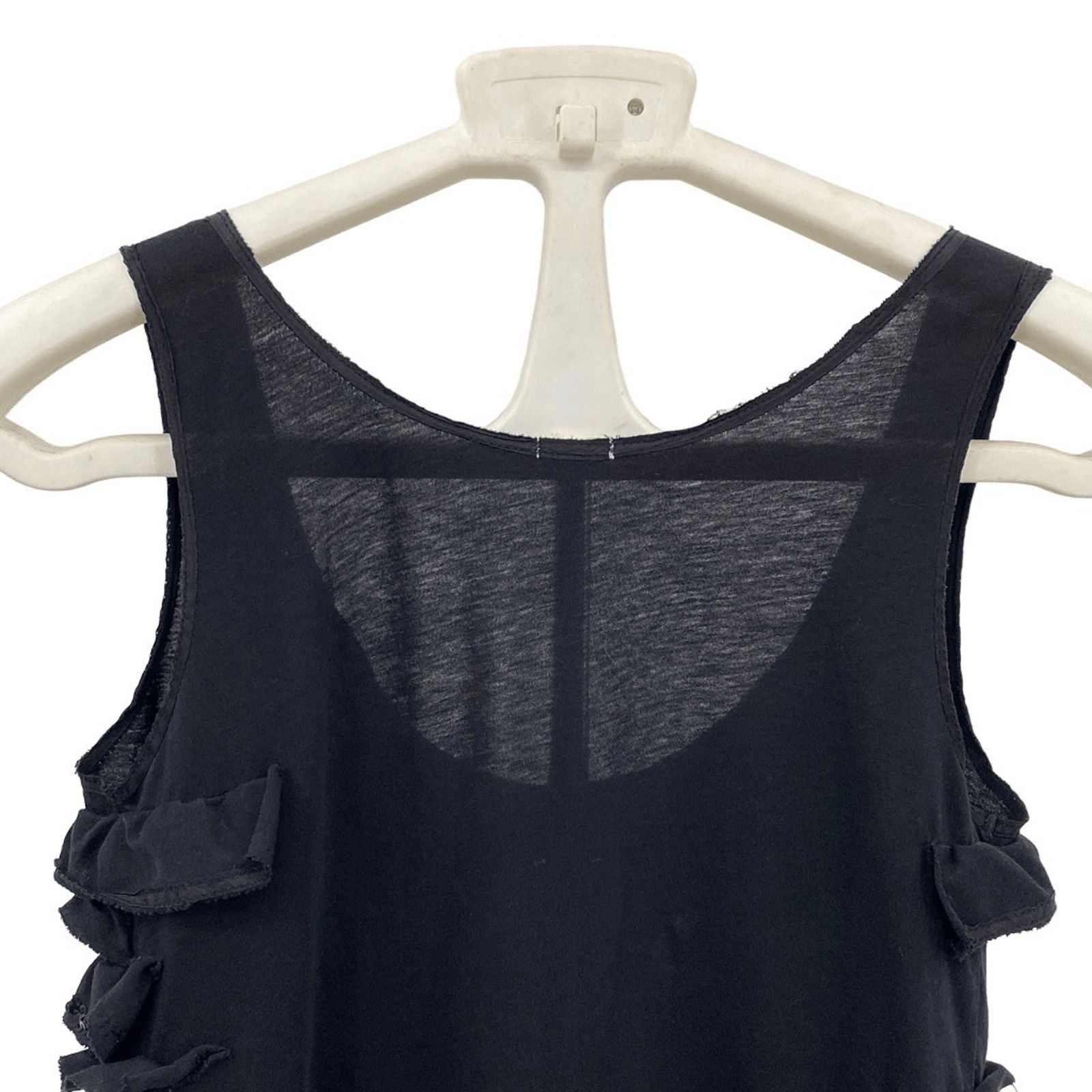 J.Crew J. Crew Black Sleeveless Scoop Neck Layered Ruffle Sequins Tank Top Size 2XS Size XXS / US 00 / IT 34 - 7 Thumbnail
