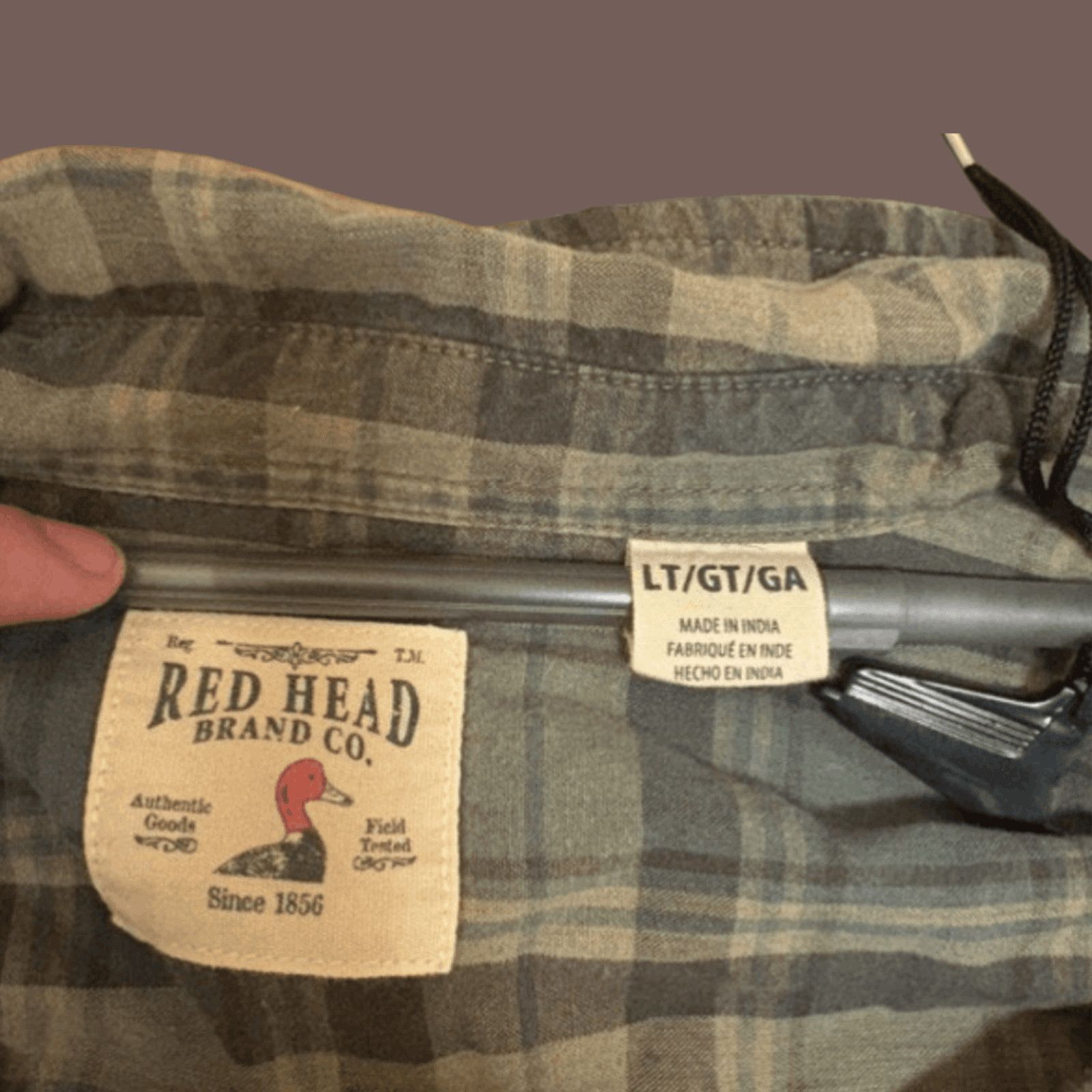 Vintage VTG Plaid Shirt | Red Head Green Tall Fit | Rustic Workwear Size US XL / EU 56 / 4 - 4 Thumbnail