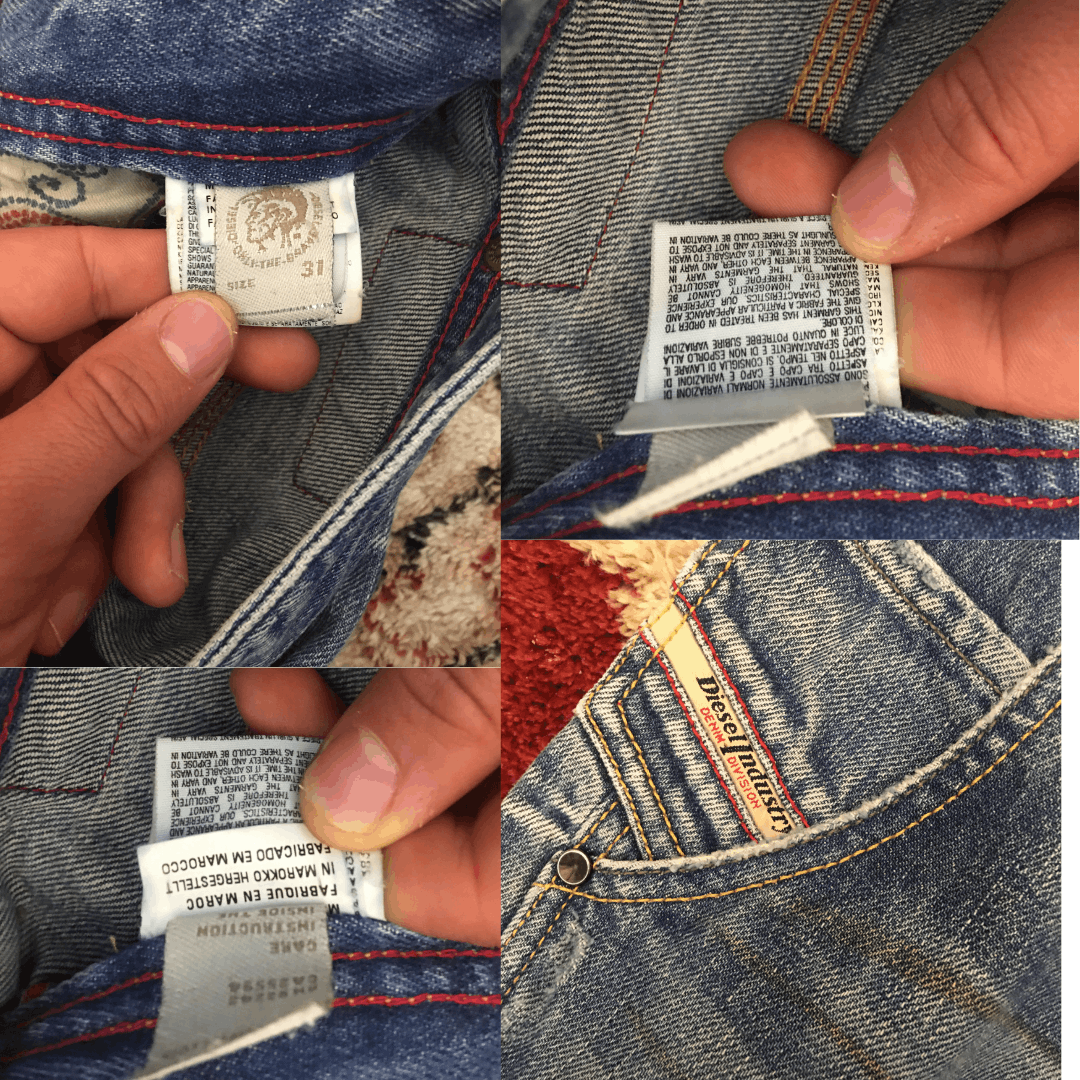 Diesel × Jean Vintage Distressed Diesel Boot Cut baggy Jeans 31x34 Size US 33 - 4 Thumbnail
