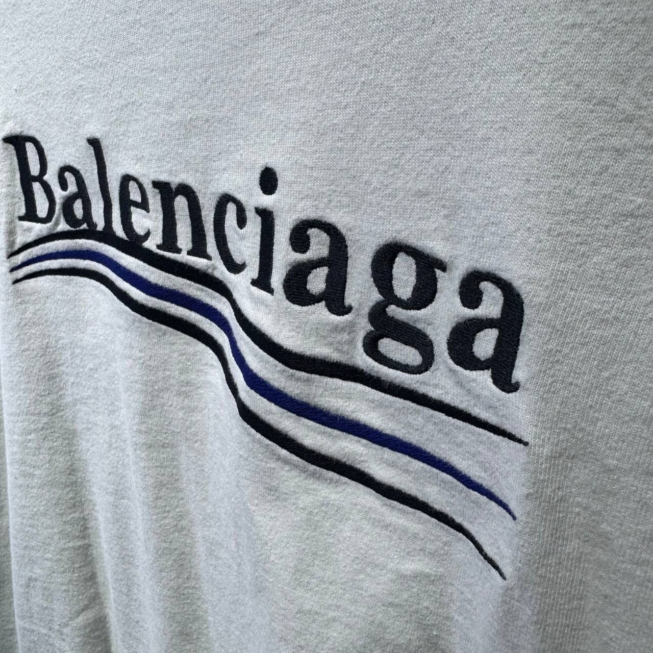 Balenciaga Balenciaga Campaign Embroidered tee Size US L / EU 52-54 / 3 - 3 Thumbnail