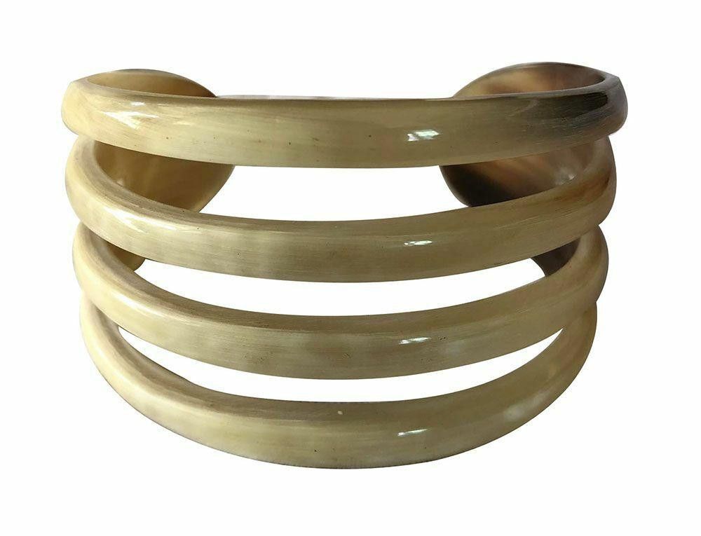 Designer New Textured Cow Horn Bracelet. Size ONE SIZE - 2 Thumbnail