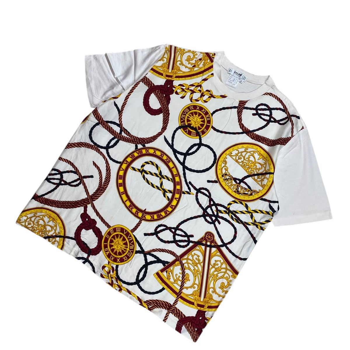 Celine Celine Mix Match Logo Pattern Silk Shorts Sleeve Shirts Size US M / EU 48-50 / 2 - 2 Thumbnail