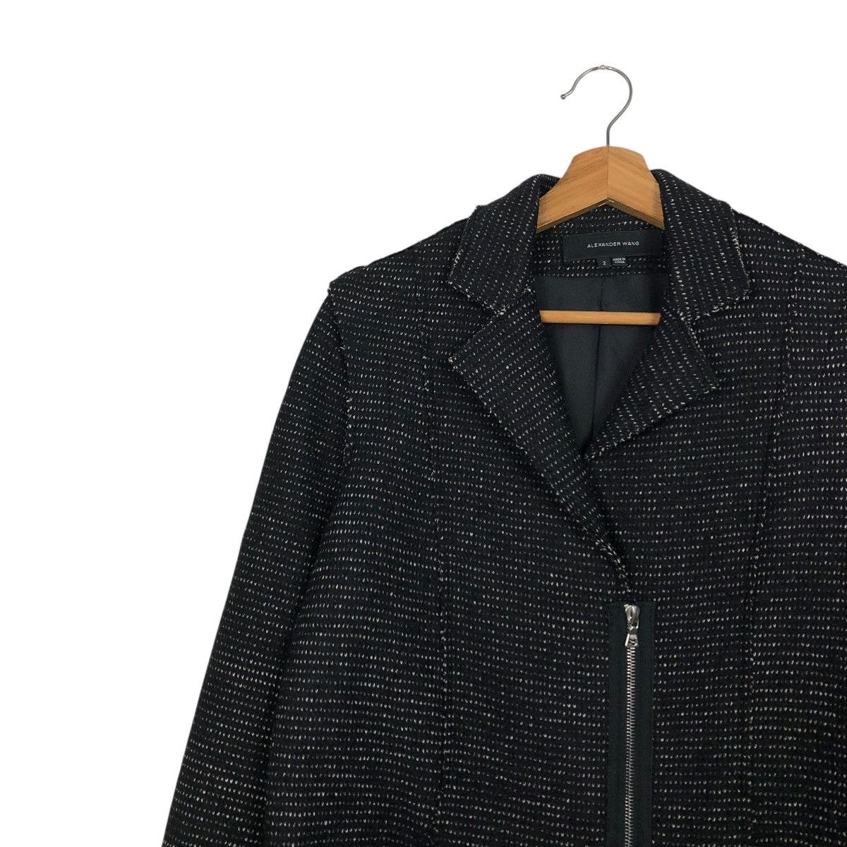 Alexander Wang 🔥ASYMETRICAL ZIPPER WOOL BOMBER JACKET ALEXANDER WANG Size US M / EU 48-50 / 2 - 9 Thumbnail