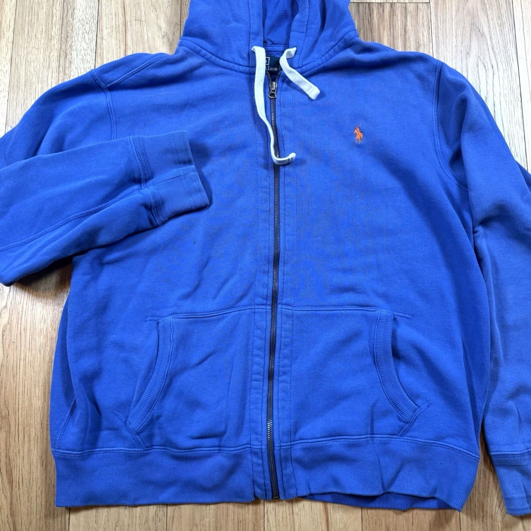 Polo Ralph Lauren Polo Ralph Lauren Hoodie Full Zip Hooded Sweatshirt Mens XL Blue Waffle Zip Front Size US XL / EU 56 / 4 - 3 Thumbnail