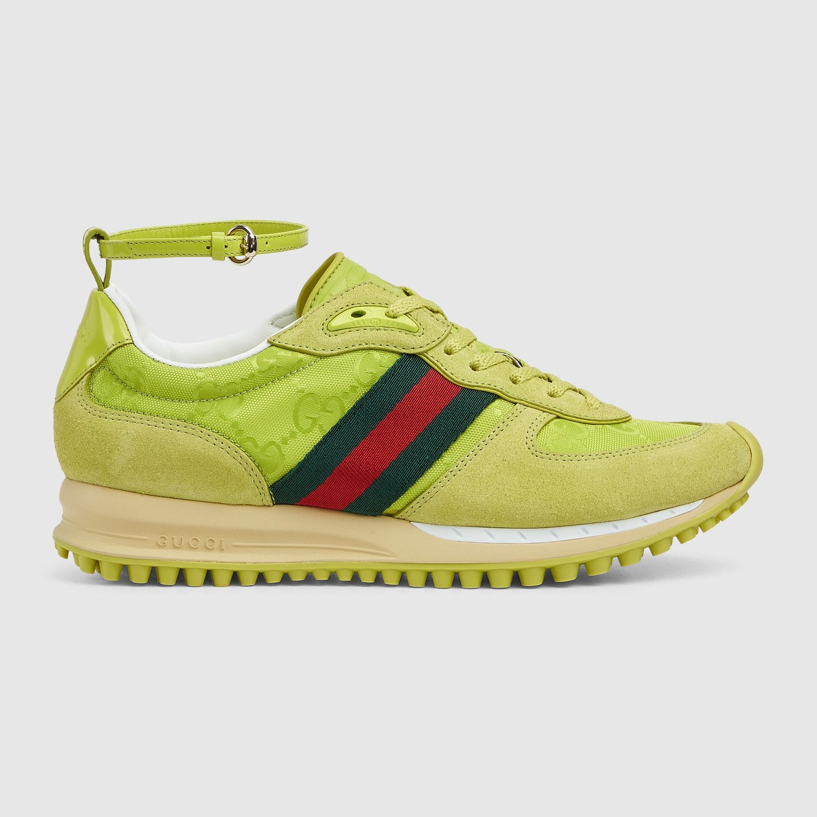 Gucci oc11z0526 Women's Gucci Re-Motion Sneakers in Acid Green Size US 6 / IT 36 - 1 Thumbnail