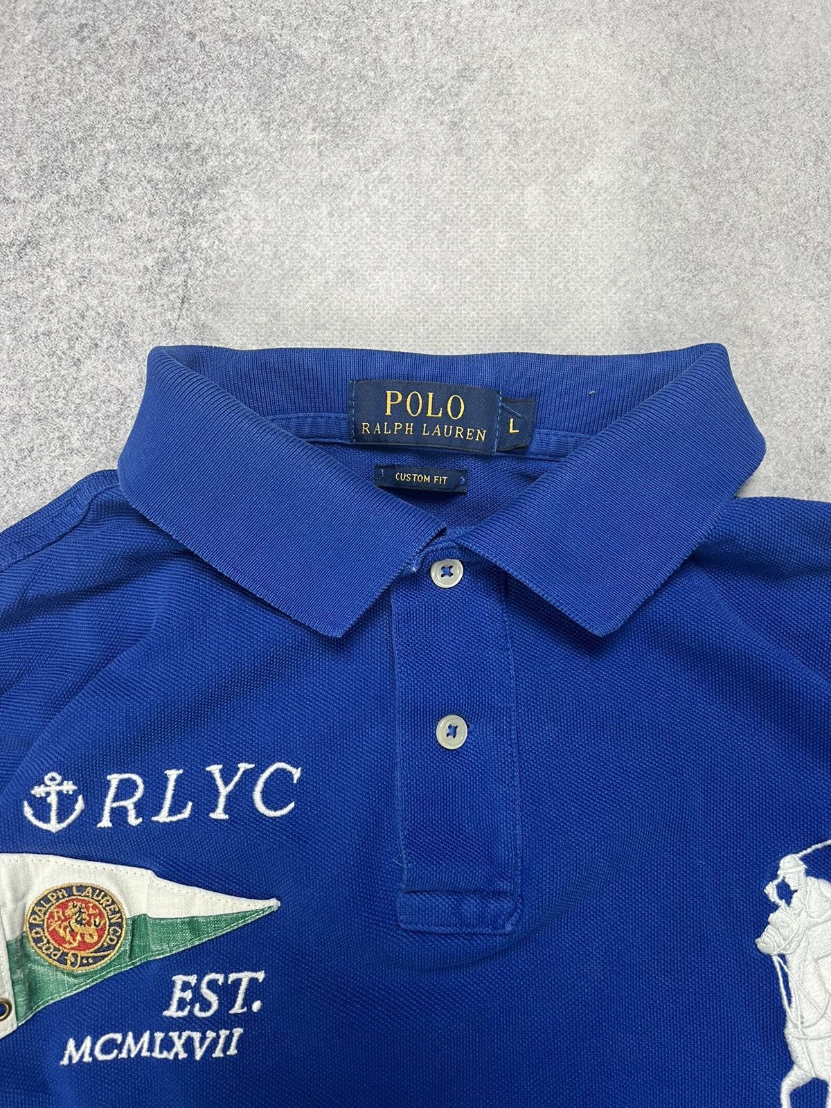 Polo Ralph Lauren × RRL Ralph Lauren × Ralph Lauren Vintage Polo Ralph Lauren Royal London Yacht Club Y2K Polo Size US L / EU 52-54 / 3 - 4 Thumbnail