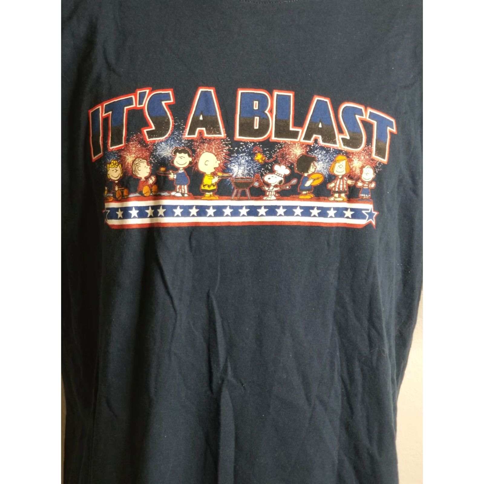 Peanuts VINTAGE Peanuts T Shirt 4th Of July XL Mens Patriotic It's A Blast Shirt Size US XL / EU 56 / 4 - 4 Thumbnail