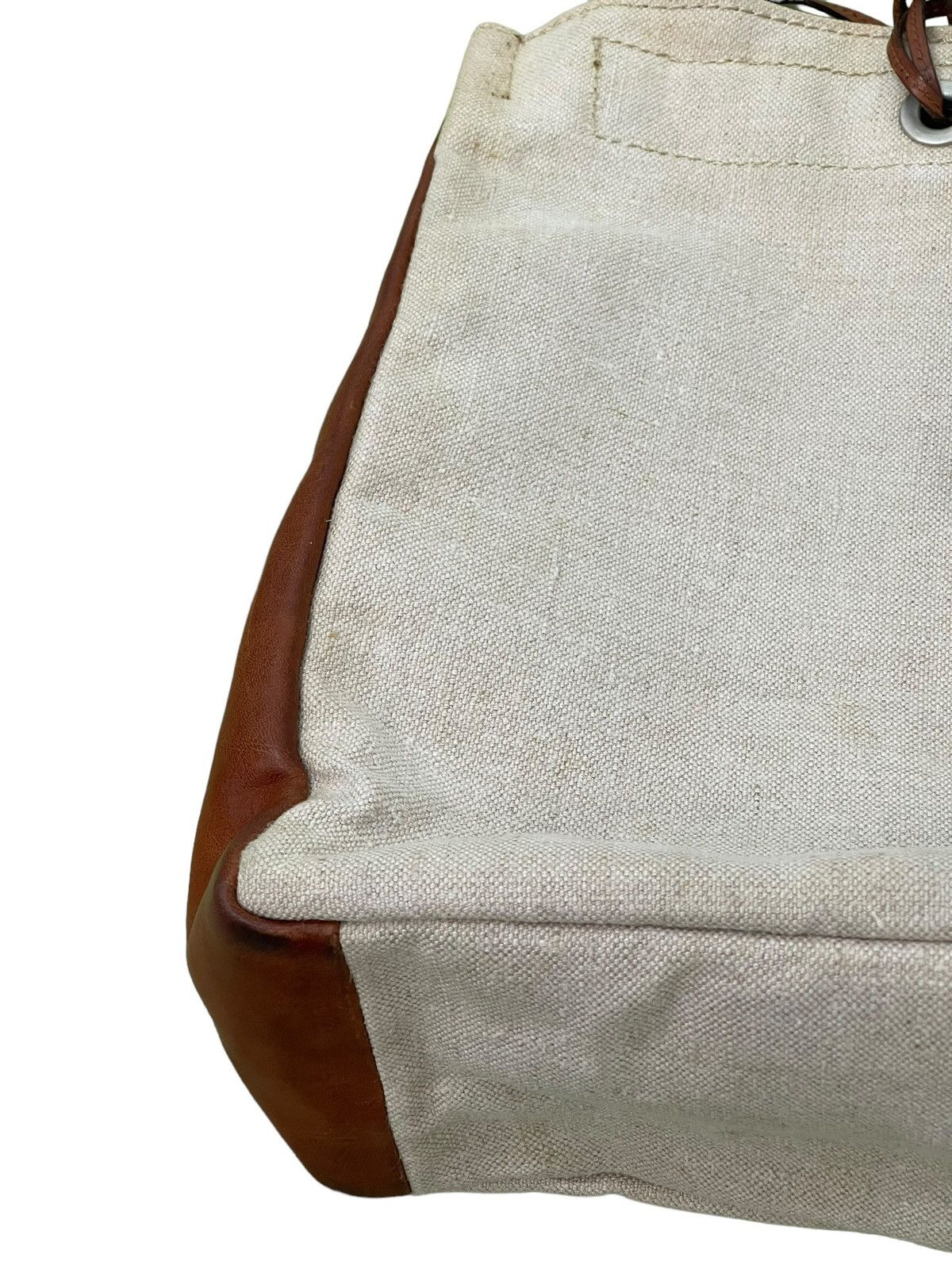 Japanese Brand Tote Bag Beau Dessin Au Artisan Leather Cotton Canvas 1🟩 Size ONE SIZE - 12 Thumbnail