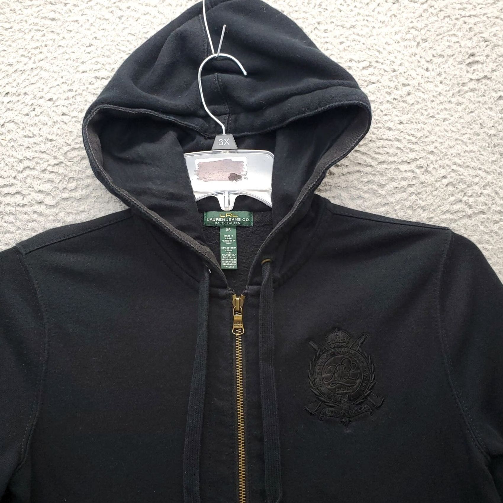 Ralph Lauren Lauren Ralph Lauren Hoodie Womens XS Black Crest Logo Full Zip Size XS / US 0-2 / IT 36-38 - 3 Thumbnail