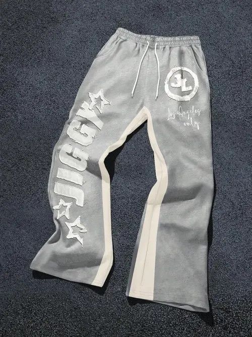 Japanese Brand × Vintage Letter Print Y2K Sweatpants Wide leg Size US 36 / EU 52 - 2 Thumbnail