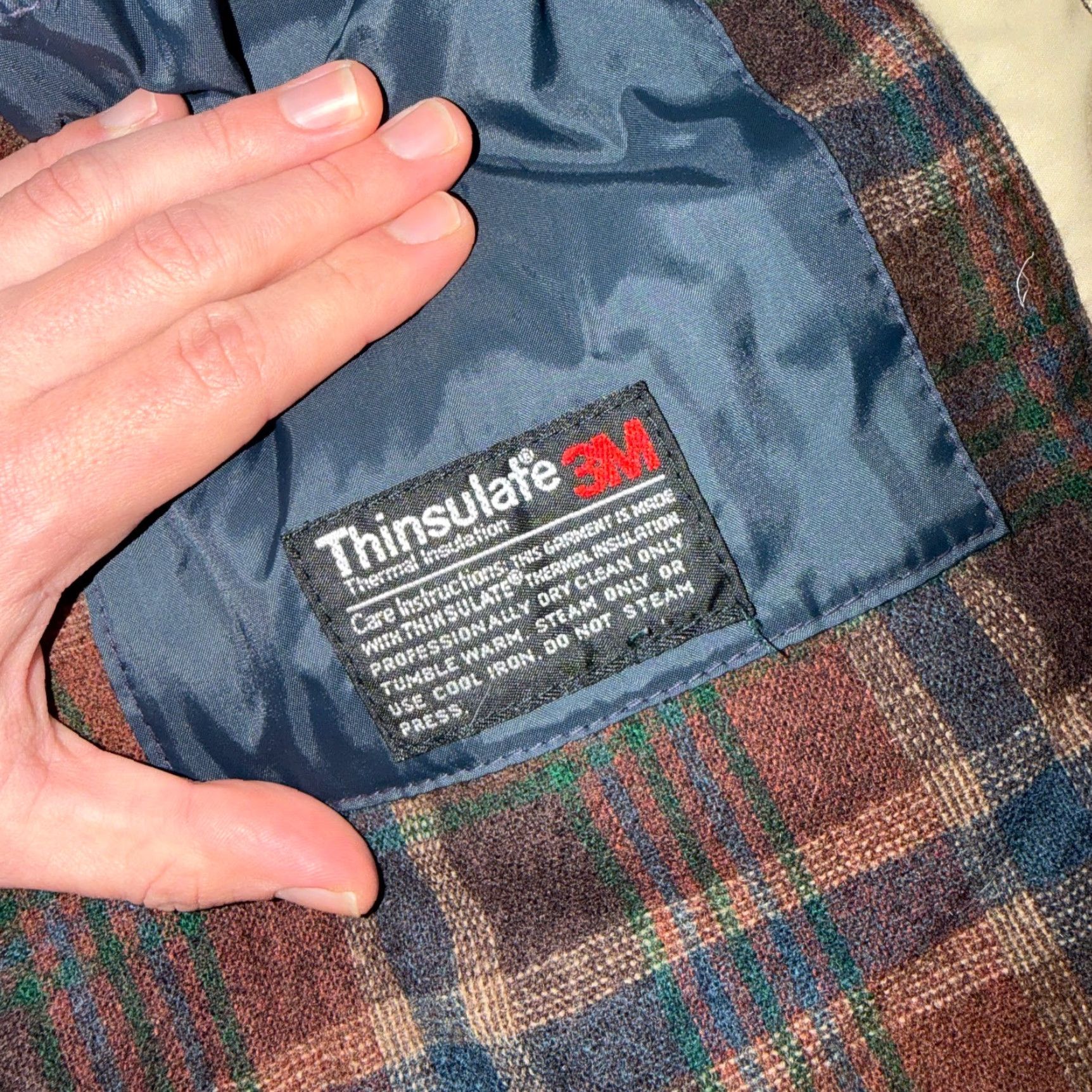 Pendleton VINTAGE Pendleton Jacket Coat USA Tan Beige Thinsulate Wool L Mid-Length Cinch Waist Men Size L Size US L / EU 52-54 / 3 - 5 Thumbnail