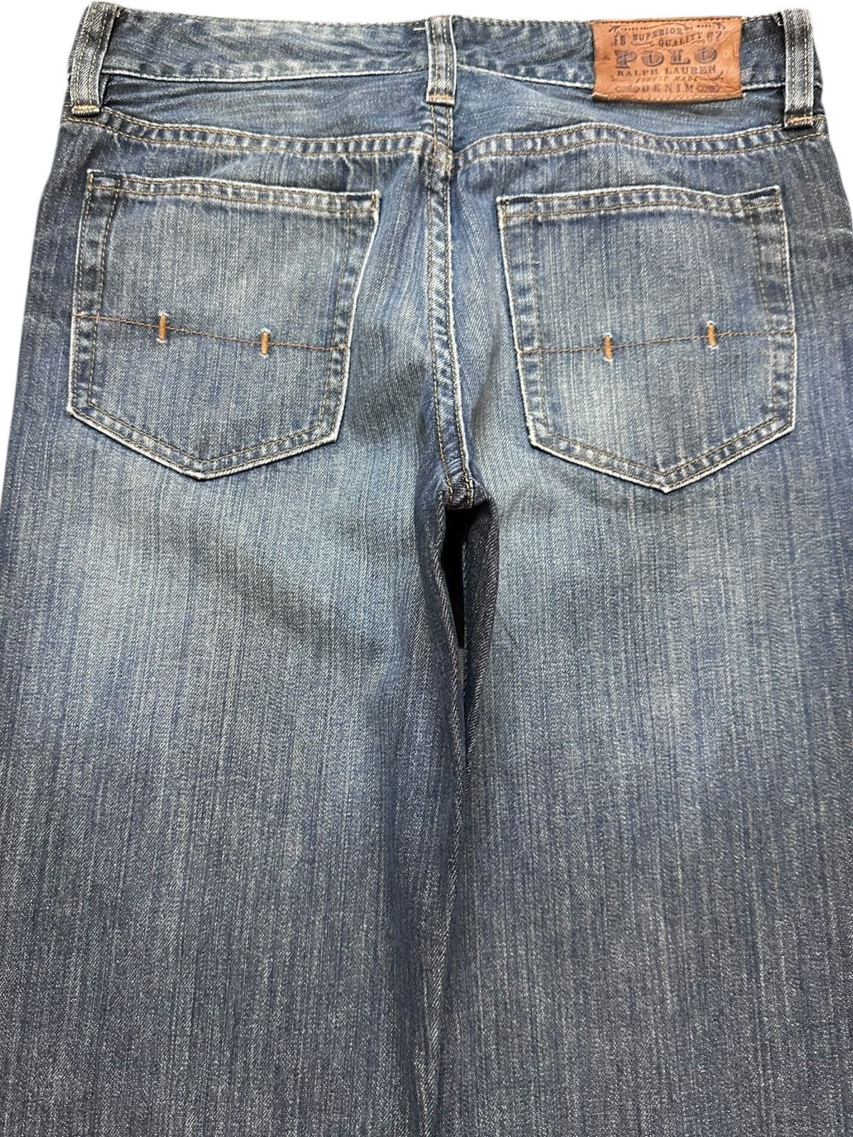 Polo Ralph Lauren Vintage Polo Ralph Lauren Blue Wash Whiskers Denim Size US 29 - 6 Thumbnail