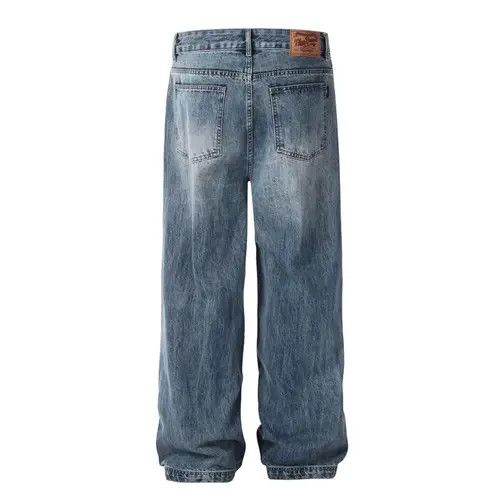 Japanese Brand Men's high street loose casual distressed washed jeans Size US 33 - 4 Thumbnail