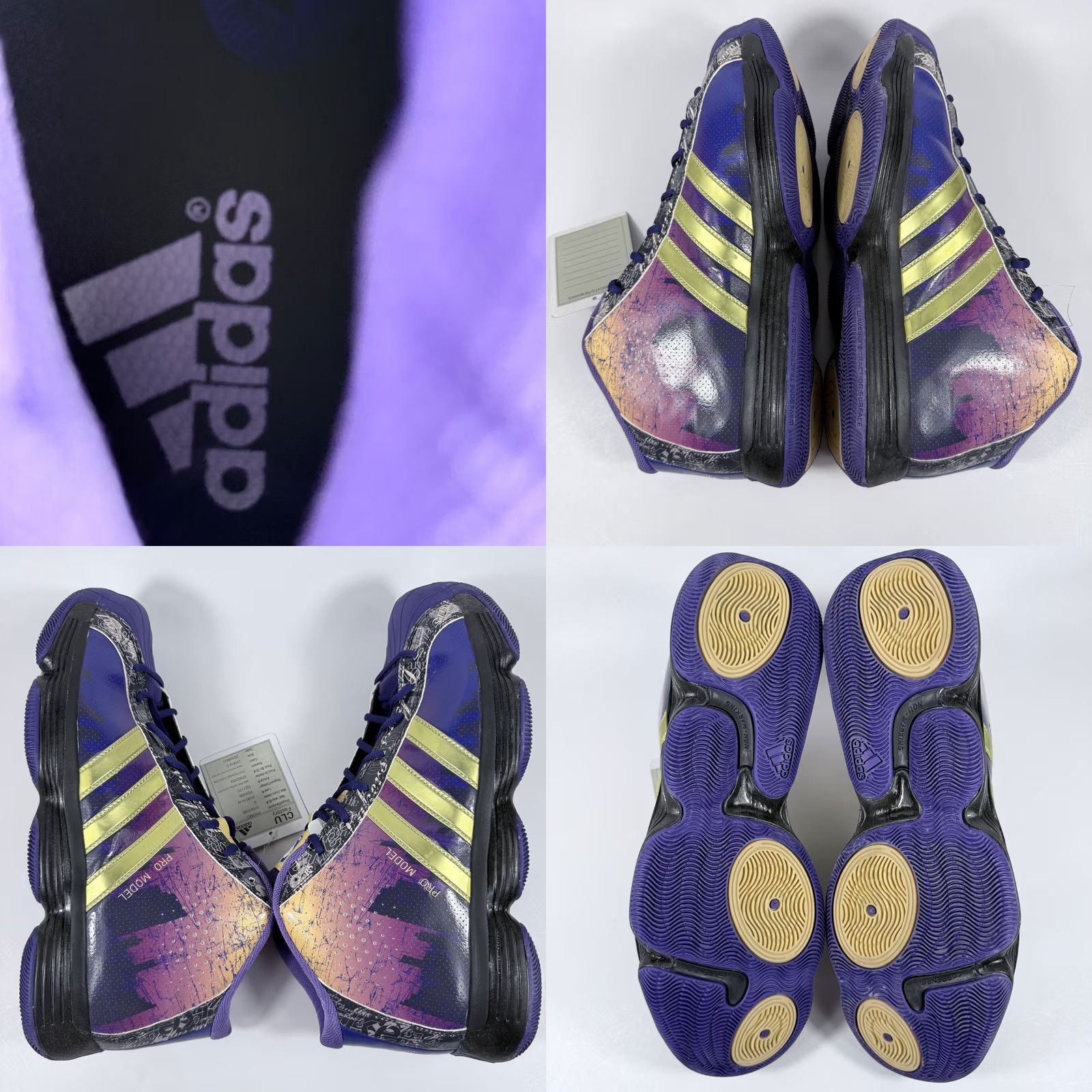 Adidas Adidas Sneakers Men Purple/Gold NBA Pro Model 2010 City Pack Basketball - 15 Size US 15 / EU 48 - 8 Thumbnail