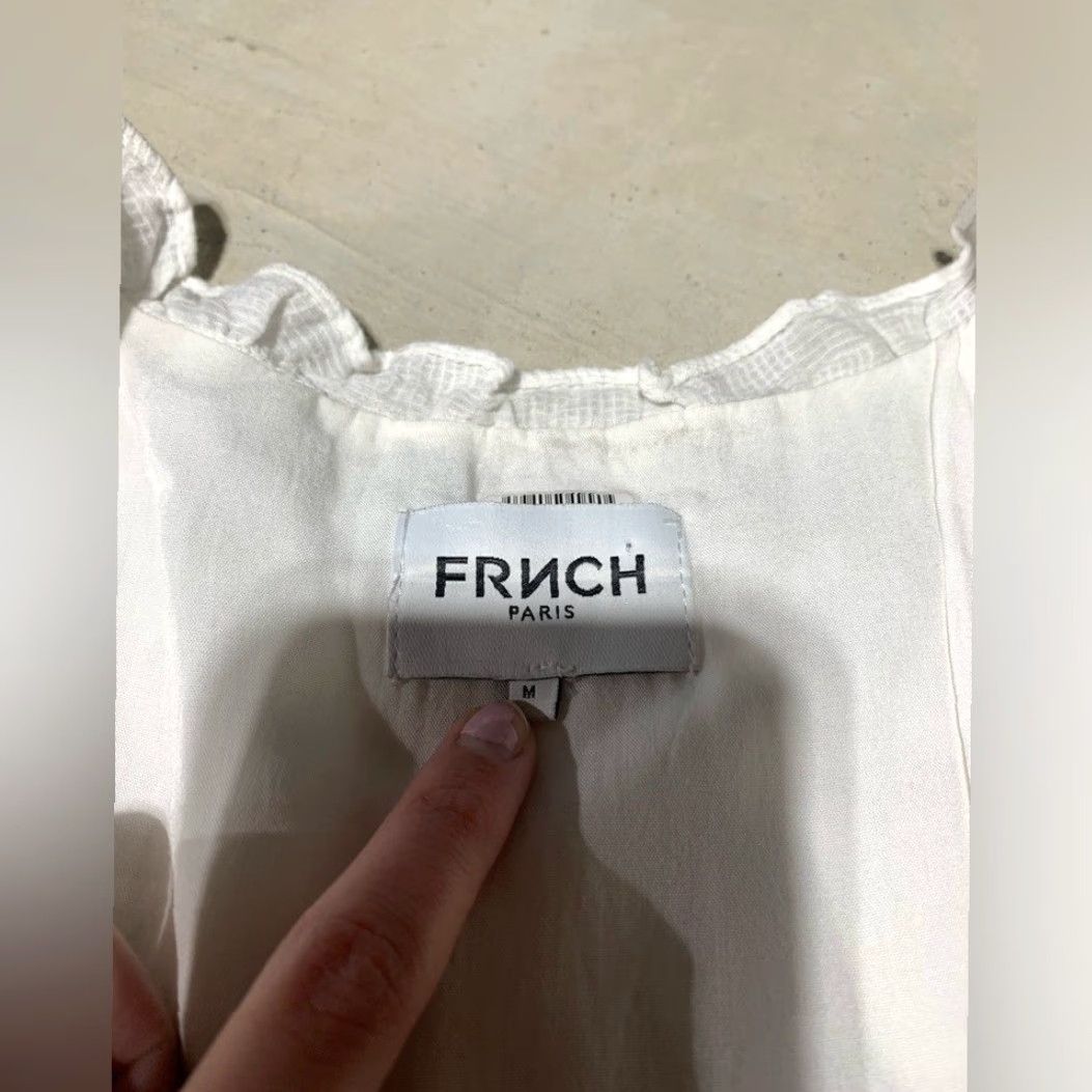 Vintage FRNCH White Midi Wrap Dress Medium User: FRNCH White Midi Wrap Dress Medium Size M / US 6-8 / IT 42-44 - 3 Thumbnail