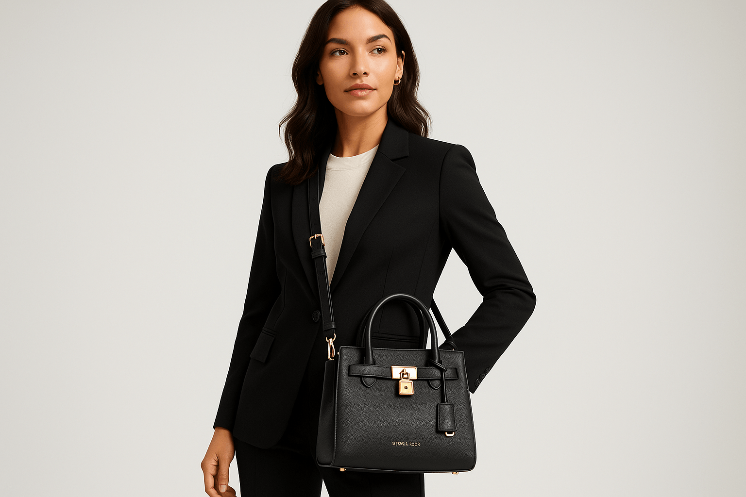 Michael Kors Black Michael Kors Hamilton Purse Size ONE SIZE - 4 Thumbnail