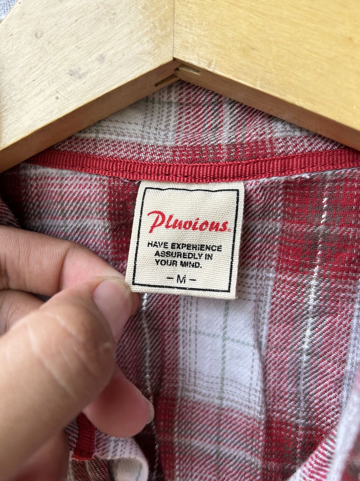 Japanese Brand 💸BINDINGOFFER💸 Pluvious japanese style plaid bottom up shirt Size US M / EU 48-50 / 2 - 7 Thumbnail