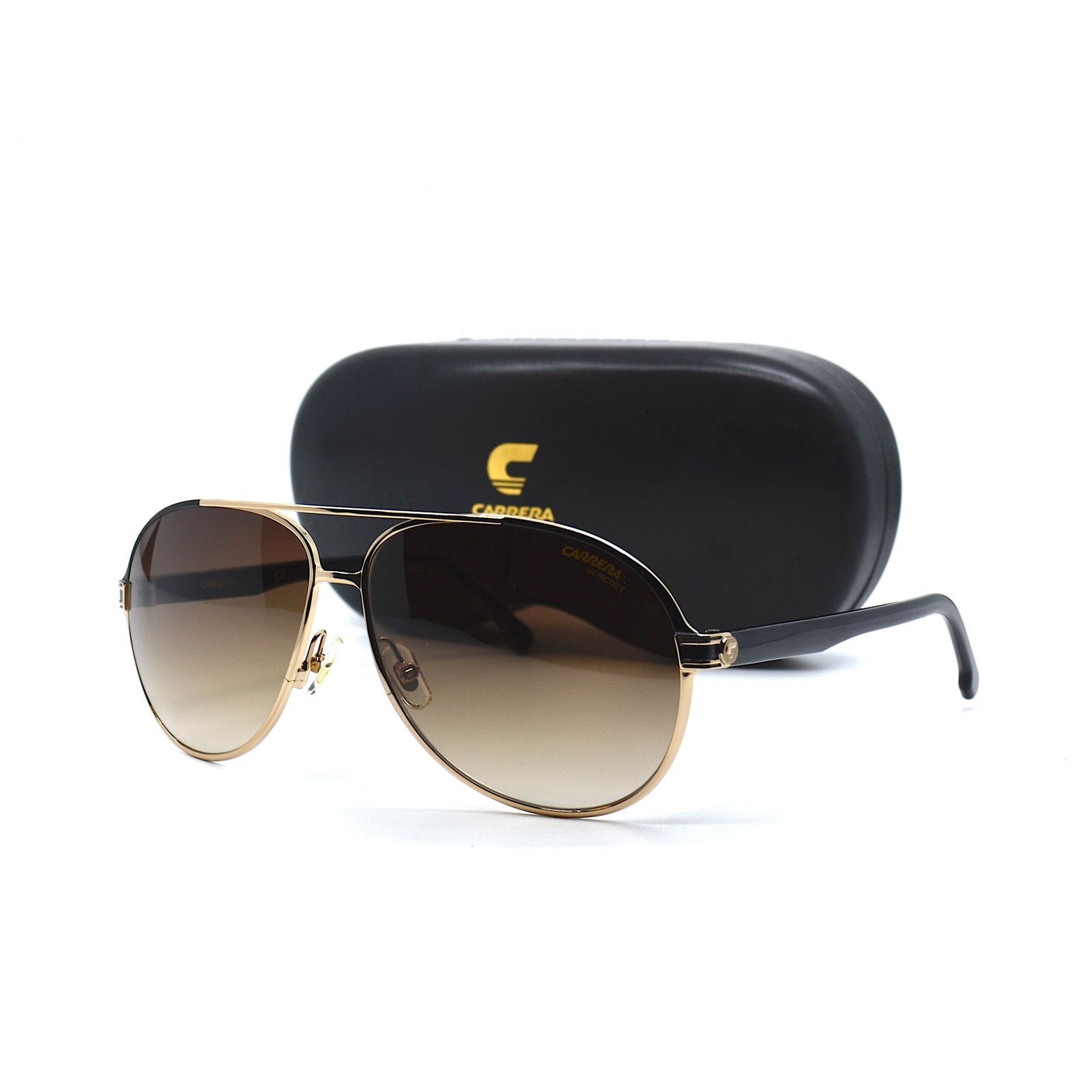 Carrera NEW CARRERA 1051/S GOLD/BLACK BROWN AVIATOR SUNGLASSES Size ONE SIZE - 9 Thumbnail