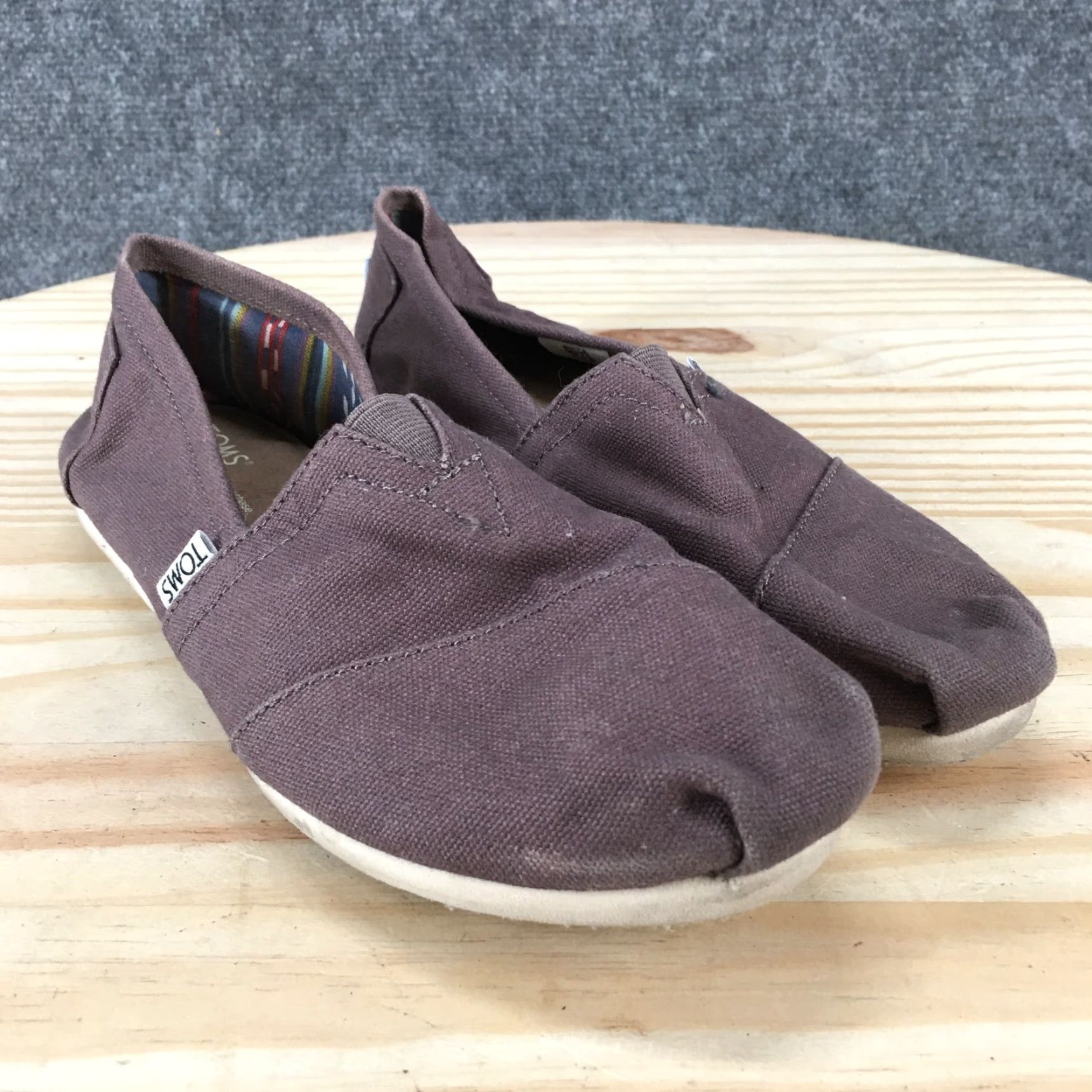 Toms TOMS Shoes Womens 8 Classic Slip On Flats Comfort Gray Fabric Low Top Round Toe Shoes Womens Slip-On Flat Casual Shoes Gray 8 Women Size M / US 6-8 / IT 42-44 - 6 Thumbnail