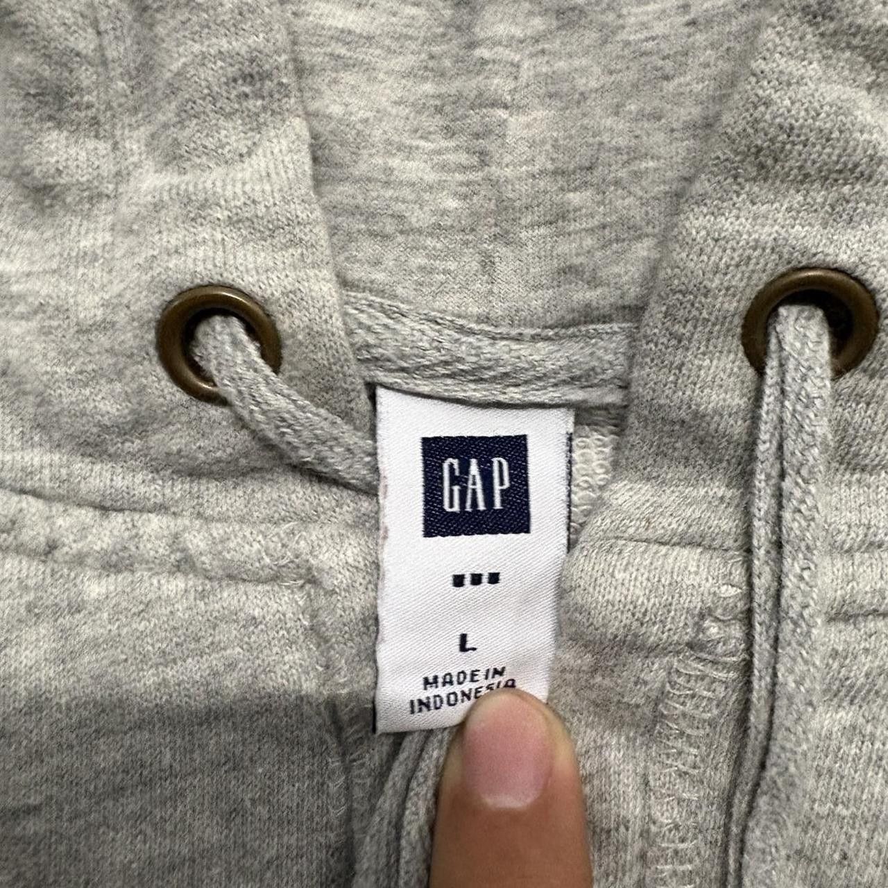 Gap × Vintage Crazy Vintage Y2K/2000s GAP Grey Streetwear Zipup Hoodie! Size US L / EU 52-54 / 3 - 4 Thumbnail