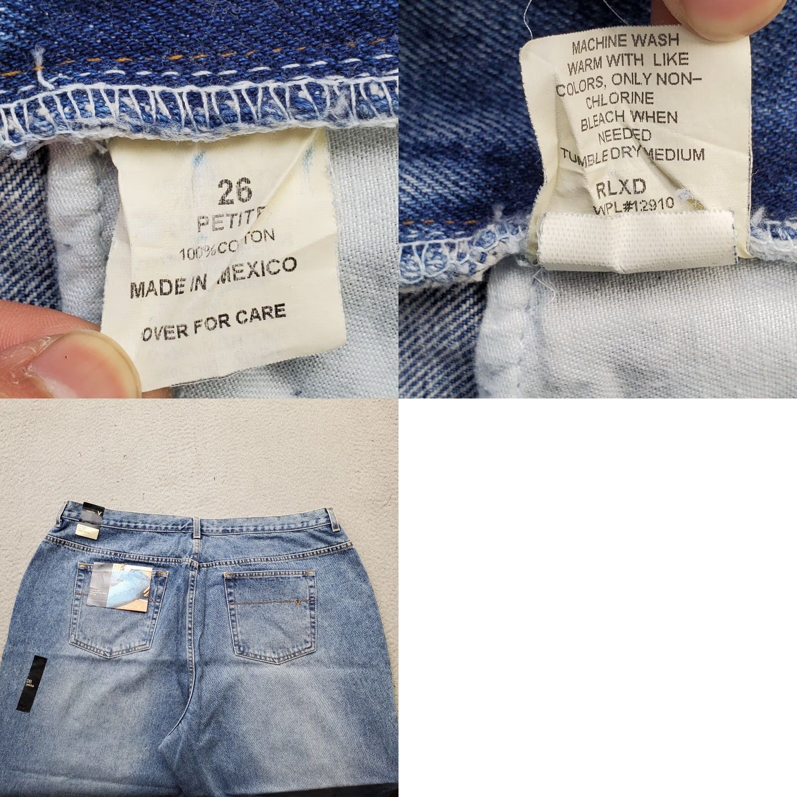 Denime Venezia Jeans Womens 26WP Blue Denim Faded Stretch Relaxed Fit Streetwear Size 26" / US 2 / IT 38 - 8 Thumbnail