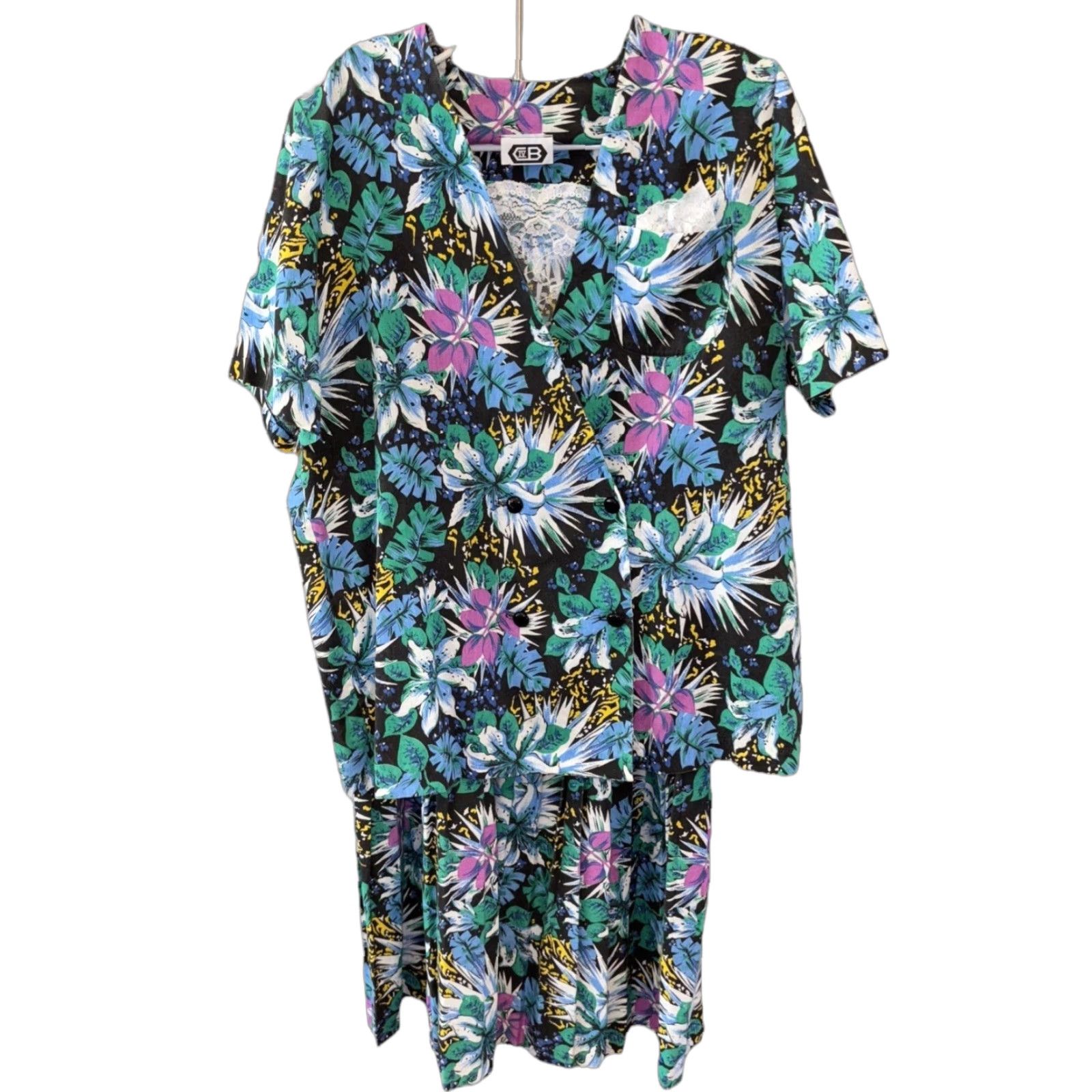 Vintage **Vintage CB IV Two Piece Dress Set Floral Print 3X** User: Vintage CB IV Two Piece Dress Set Floral Print 3X Size 40" / US 18 - 1 Thumbnail