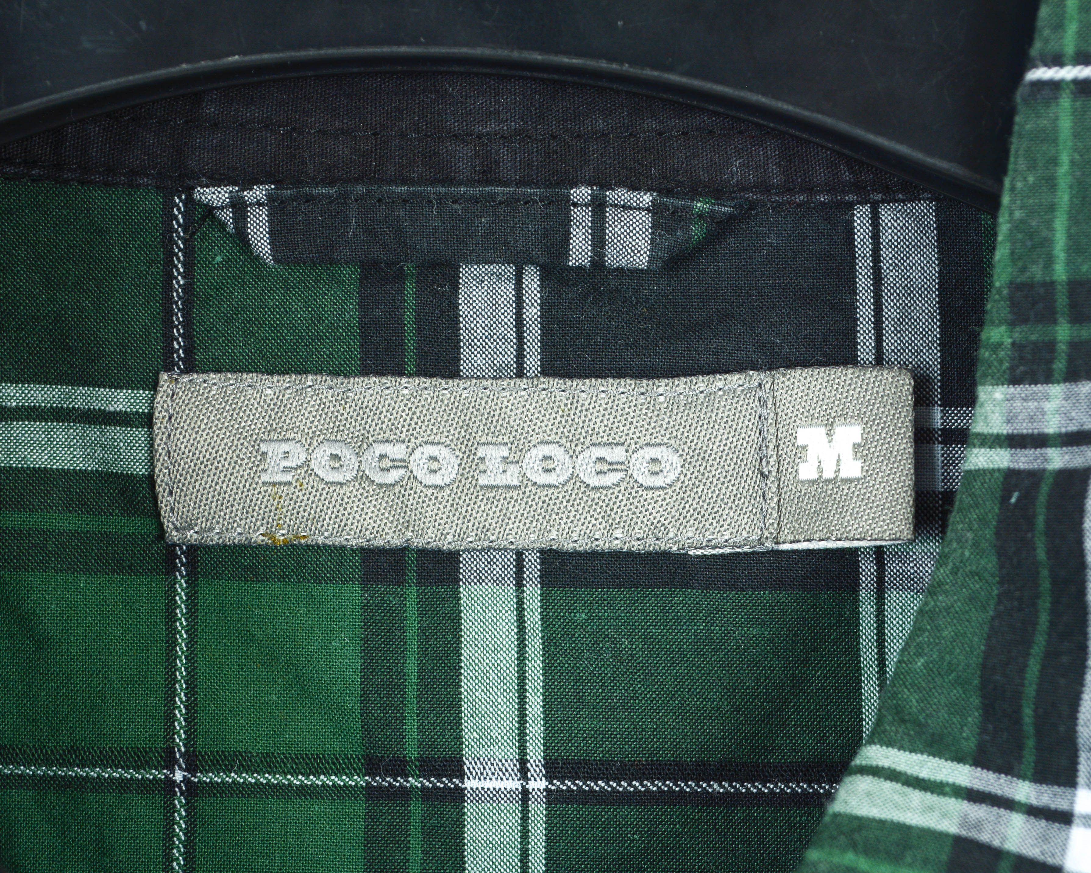 Other POCO LOCO Cotton Shirt Stitched Checked Green Button Up Size US M / EU 48-50 / 2 - 2 Thumbnail