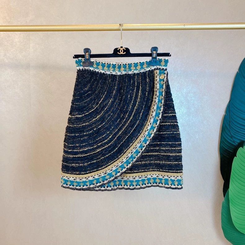 Chanel CHANEL Knit Skirt from Egypt Collection Size 36- DMC Size US 36 / EU 52 - 1 Thumbnail