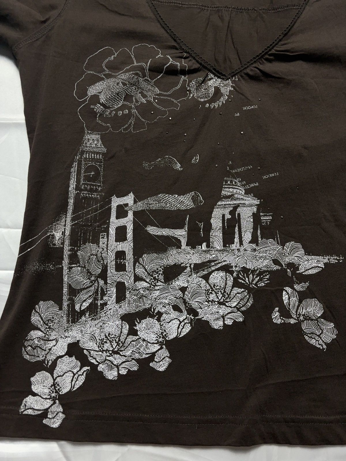 Japanese Brand × Vintage Japanese style long sleeve vintage printed top coquette Size L / US 10 / IT 46 - 2 Thumbnail