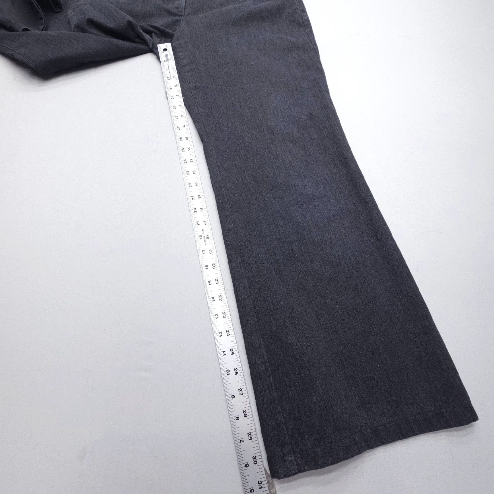 Ann Taylor Ann Taylor Pants 12 Gray Cotton Polyester 31"in Wide Leg Dress Career Womens Size 34" / US 12 / IT 48 - 5 Thumbnail