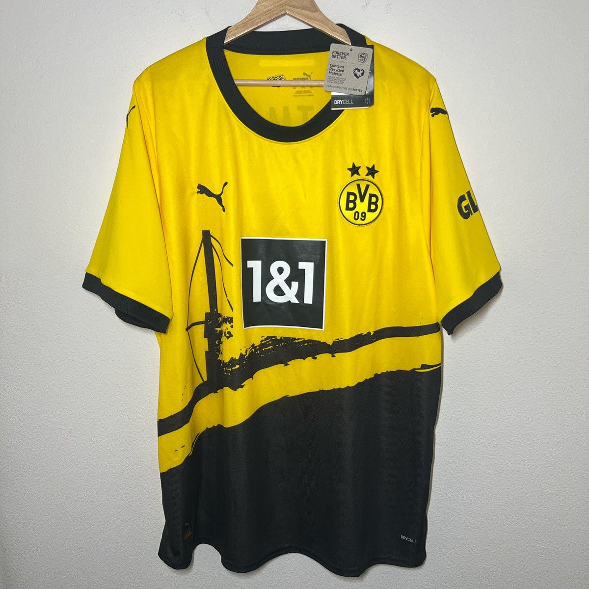Puma Borussia Dortmund 2023-2024 Home Jersey | Vintage Soccer Size US XXL / EU 58 / 5 - 1 Thumbnail